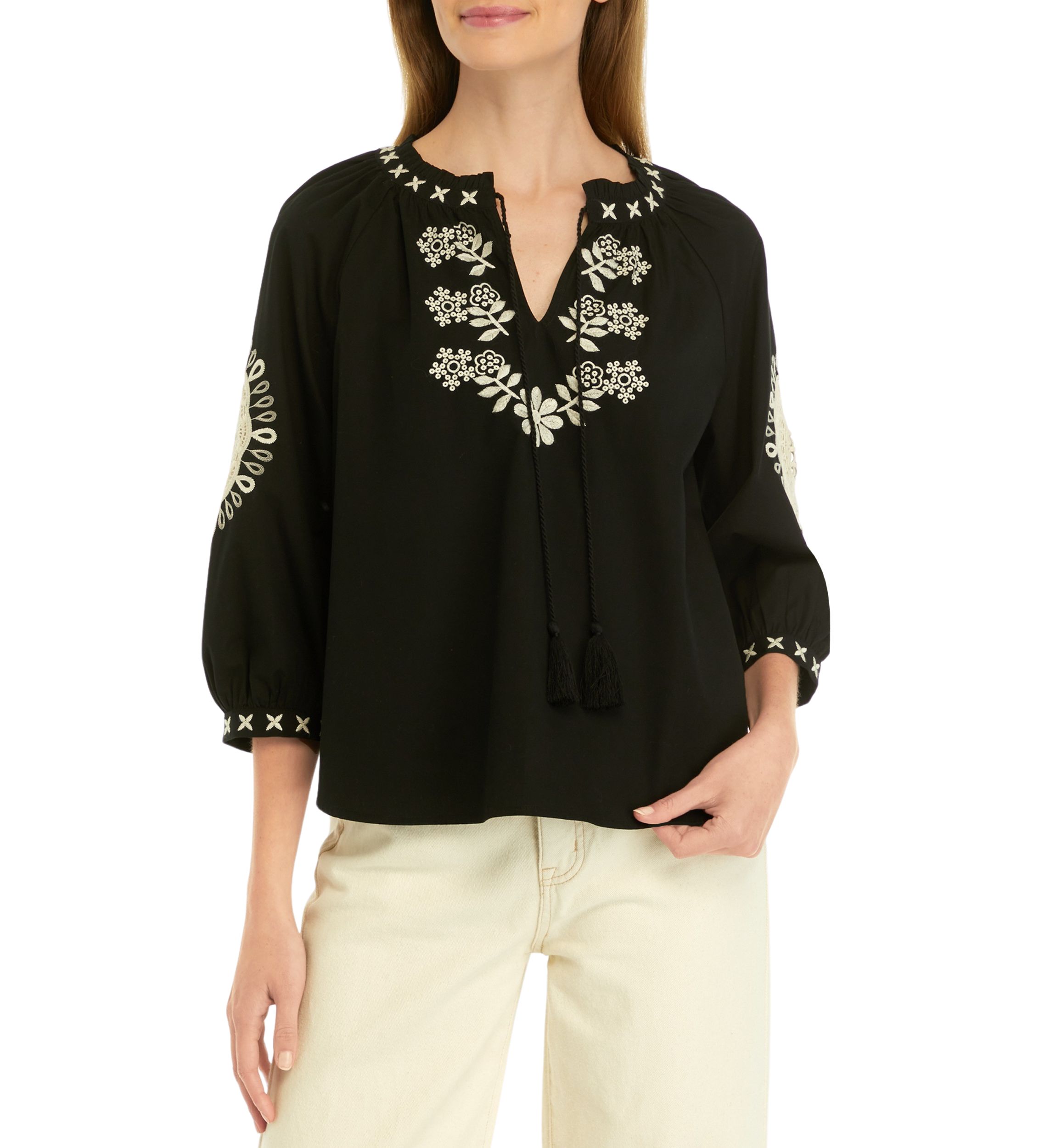 Petite Crochet Peasant Top 