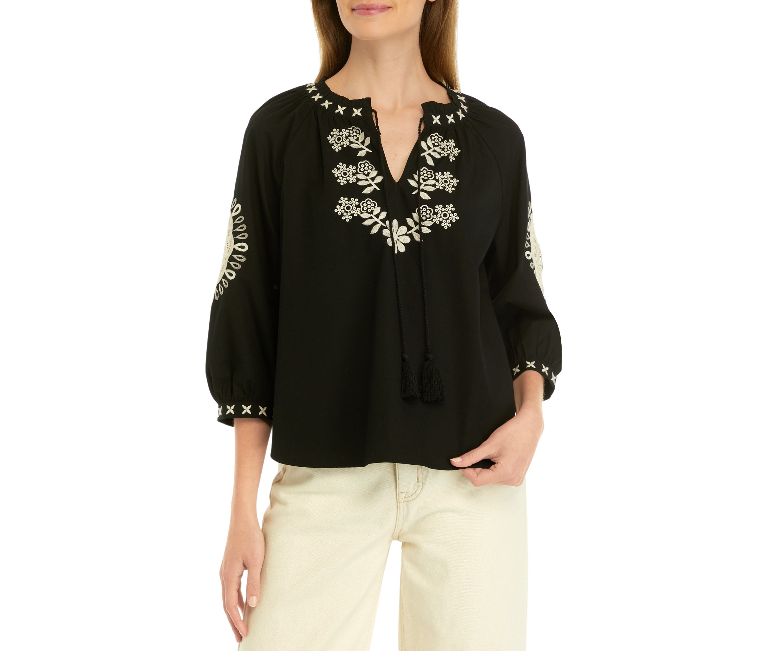 Petite Crochet Peasant Top 