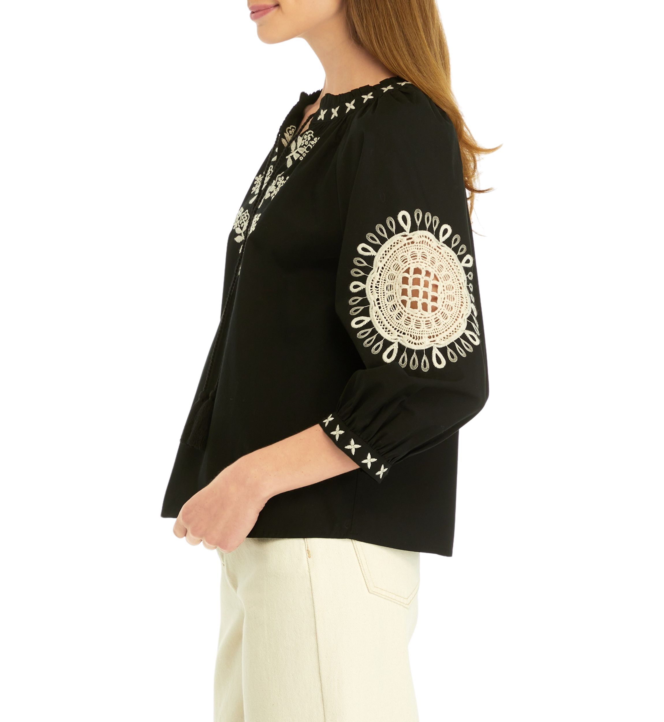 Petite Crochet Peasant Top 