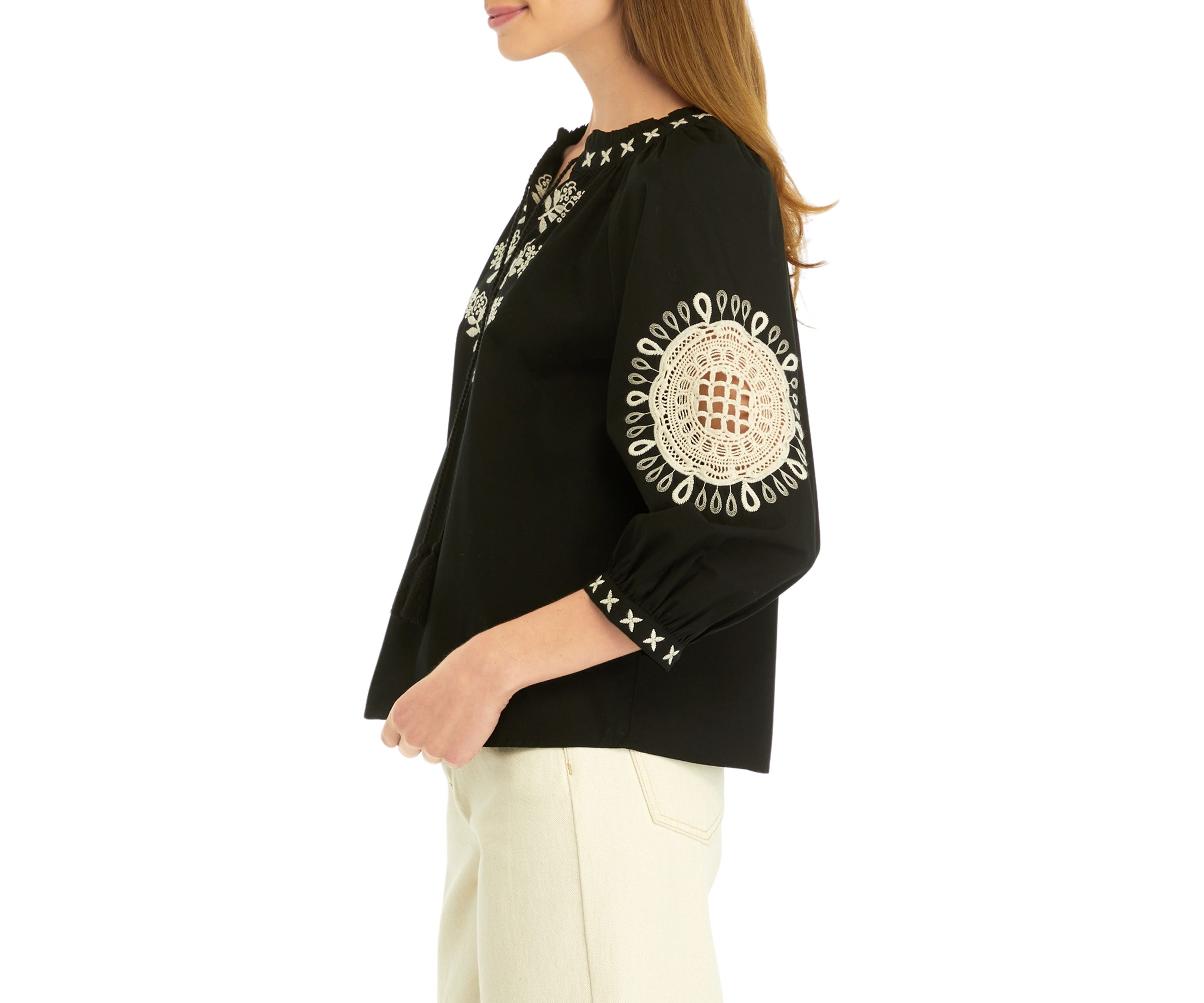Petite Crochet Peasant Top 