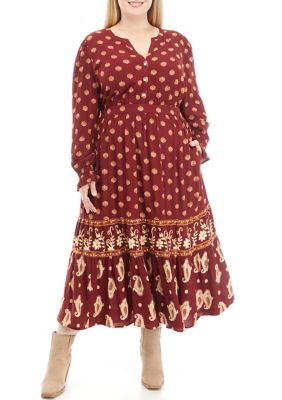 Belk plus size red dresses deals