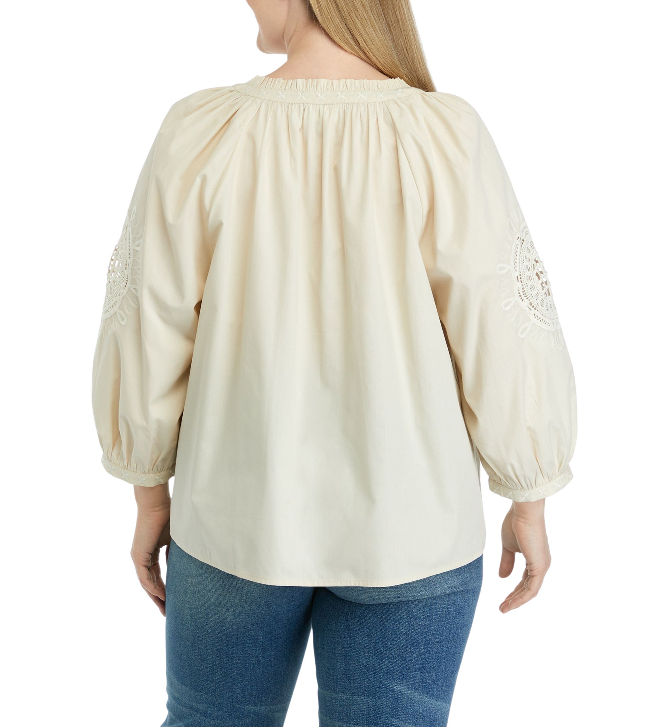 Plus Size Crochet Peasant Top 