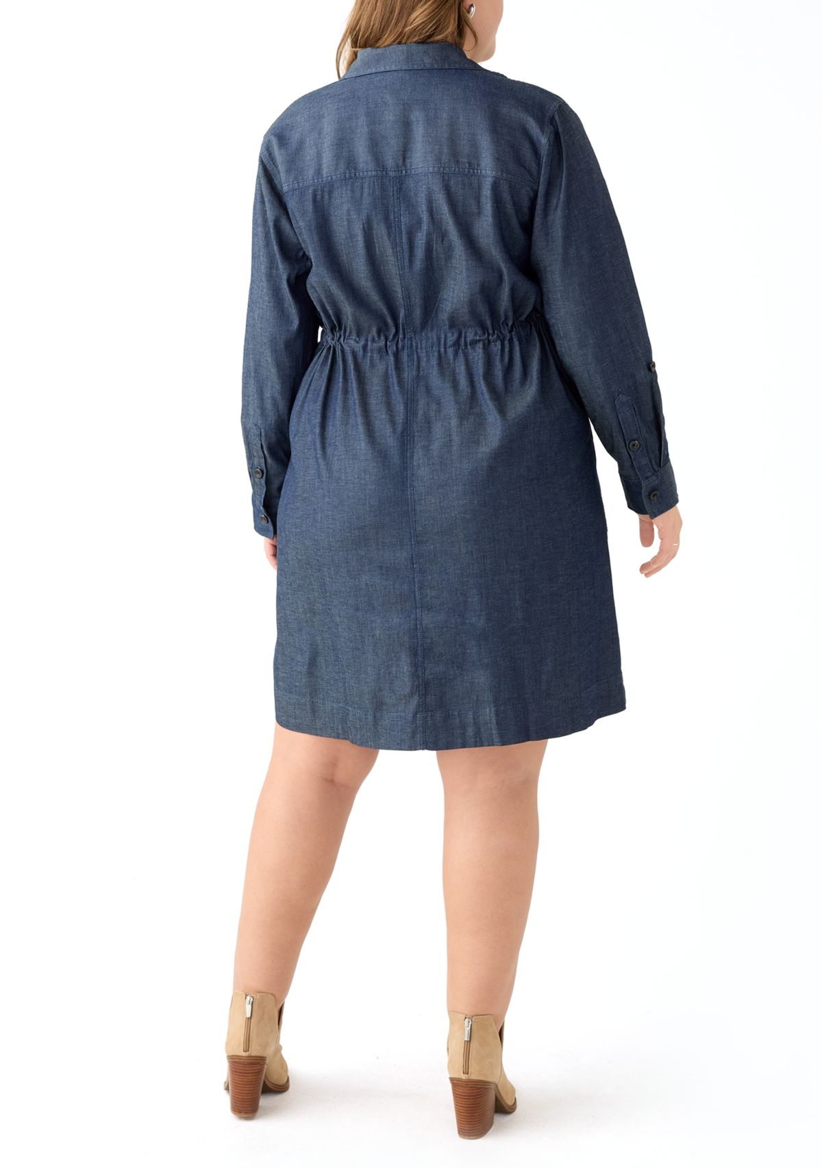 Plus Size Utility Shirt Dress