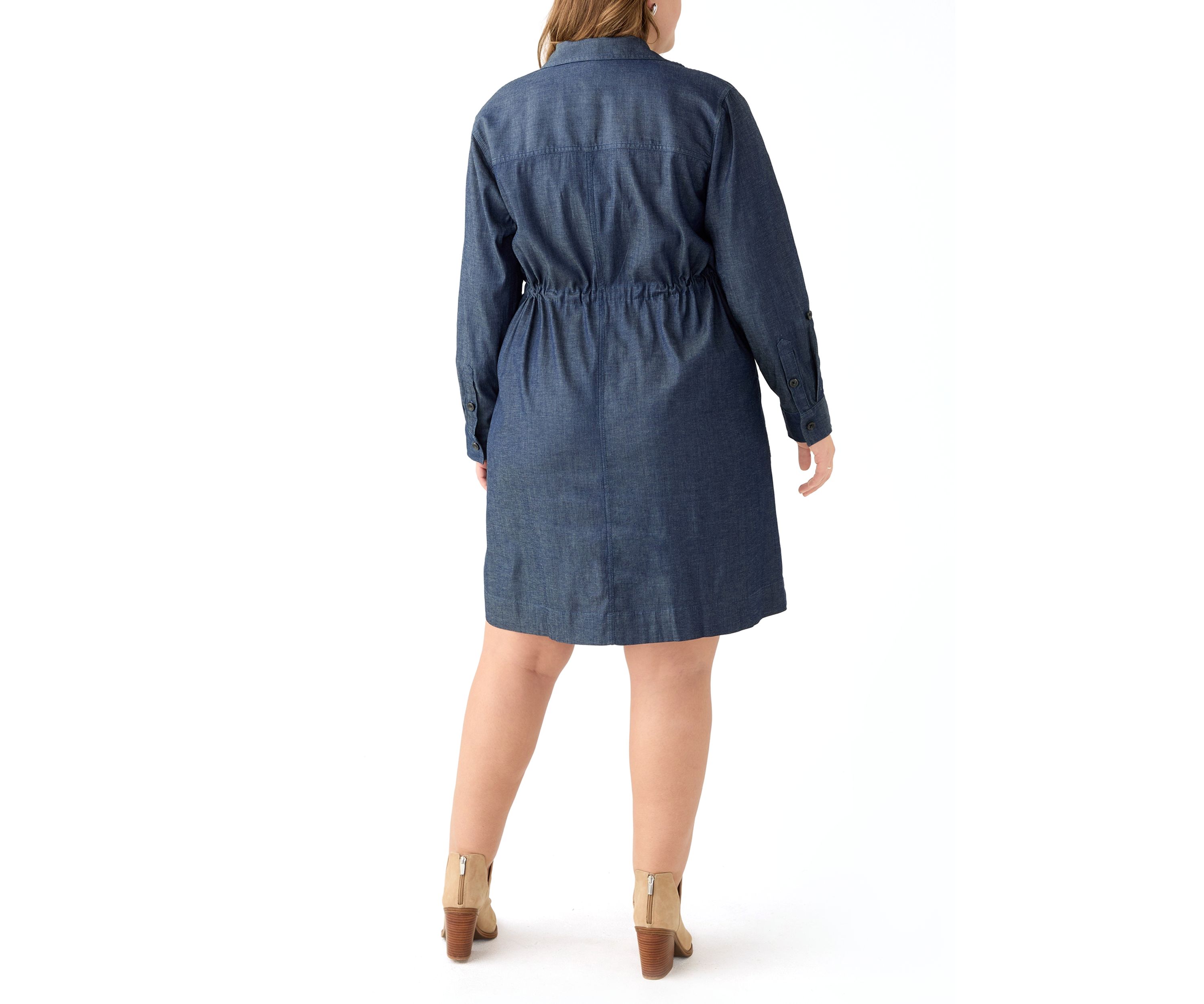 Plus Size Utility Shirt Dress