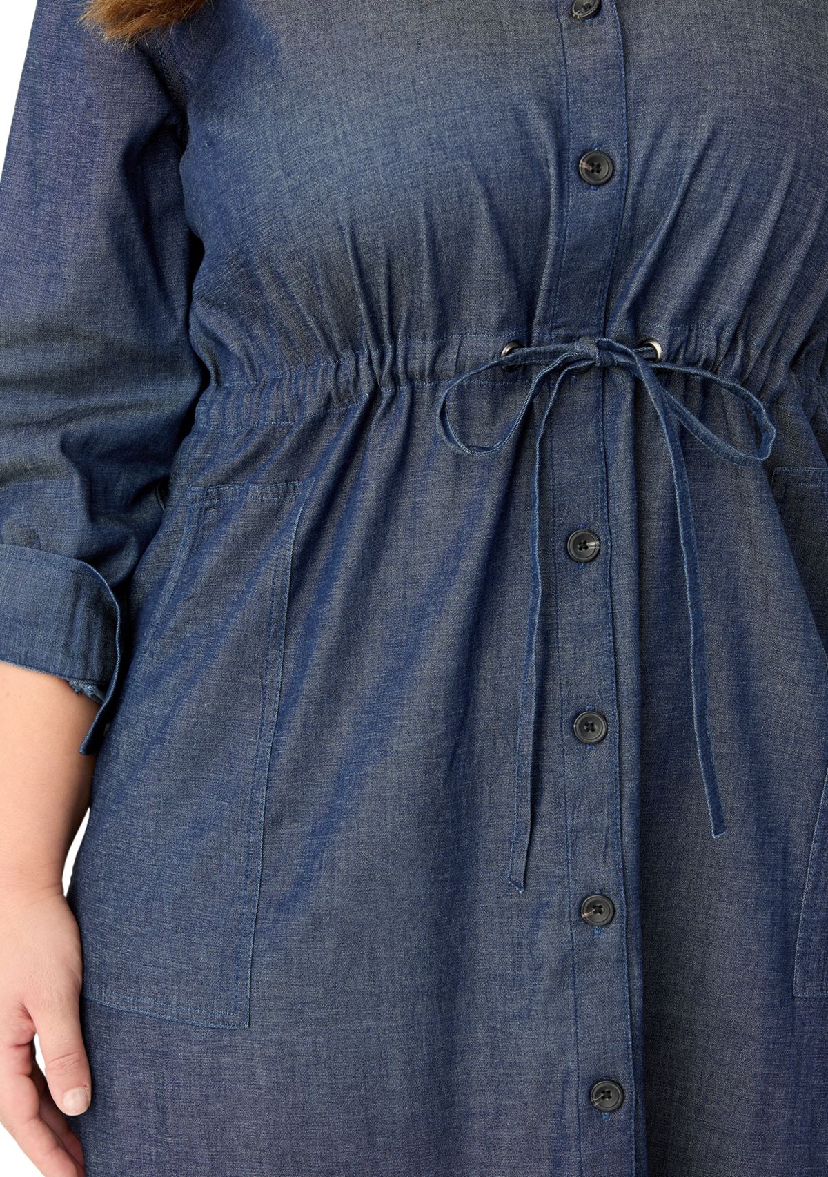 Plus Size Utility Shirt Dress