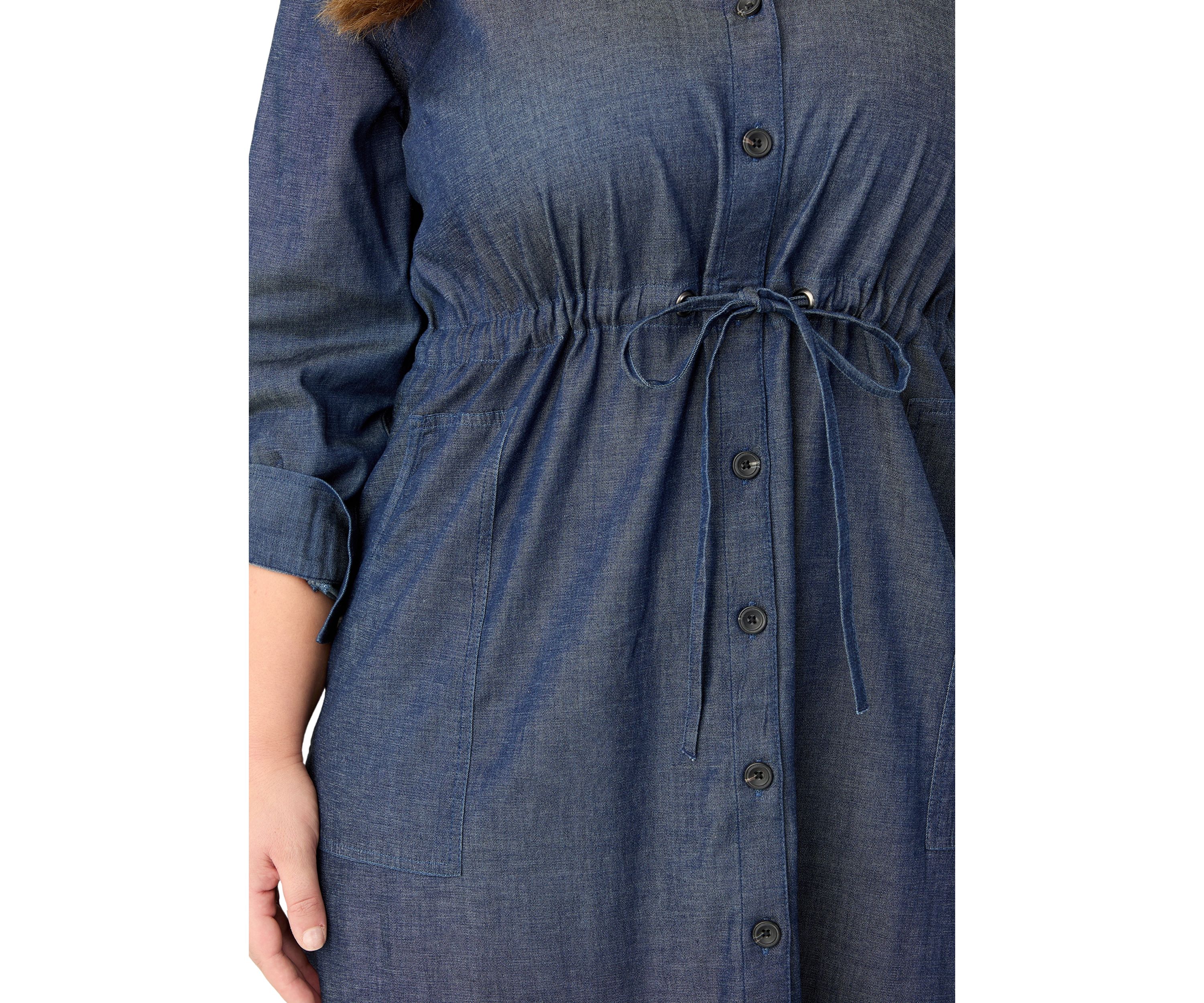 Plus Size Utility Shirt Dress