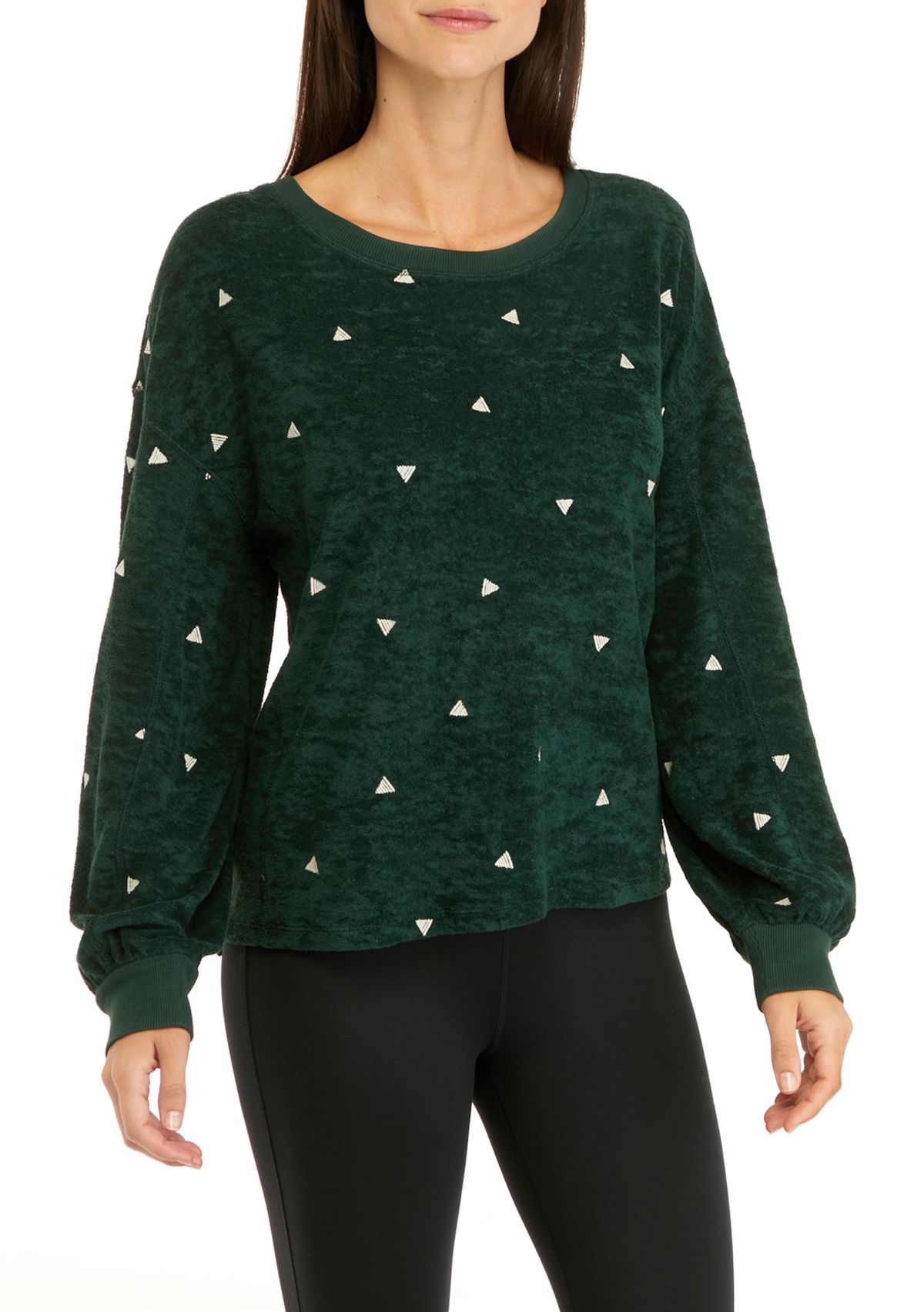 Studio Womens Embroidered Top