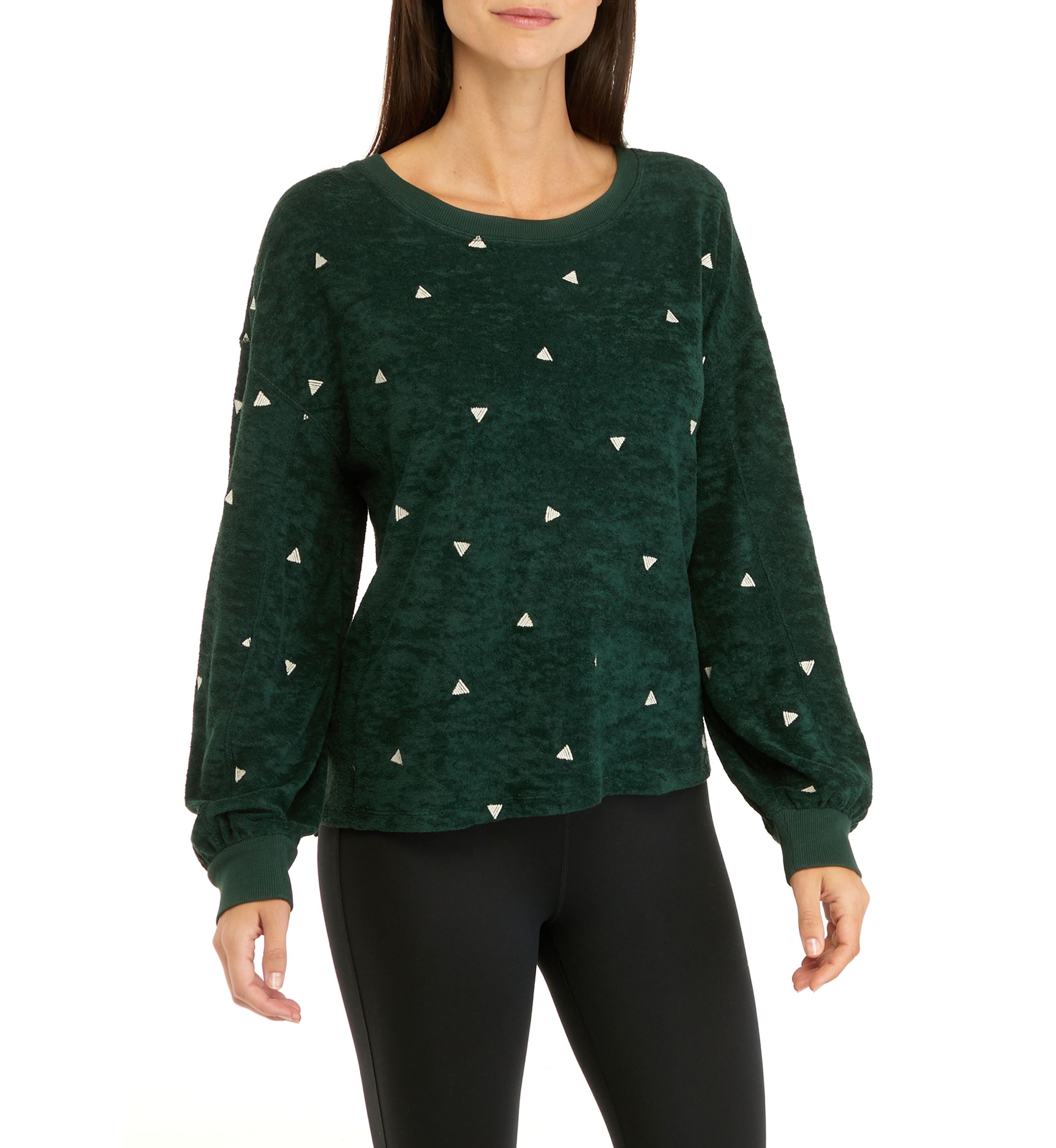 Studio Womens Embroidered Top