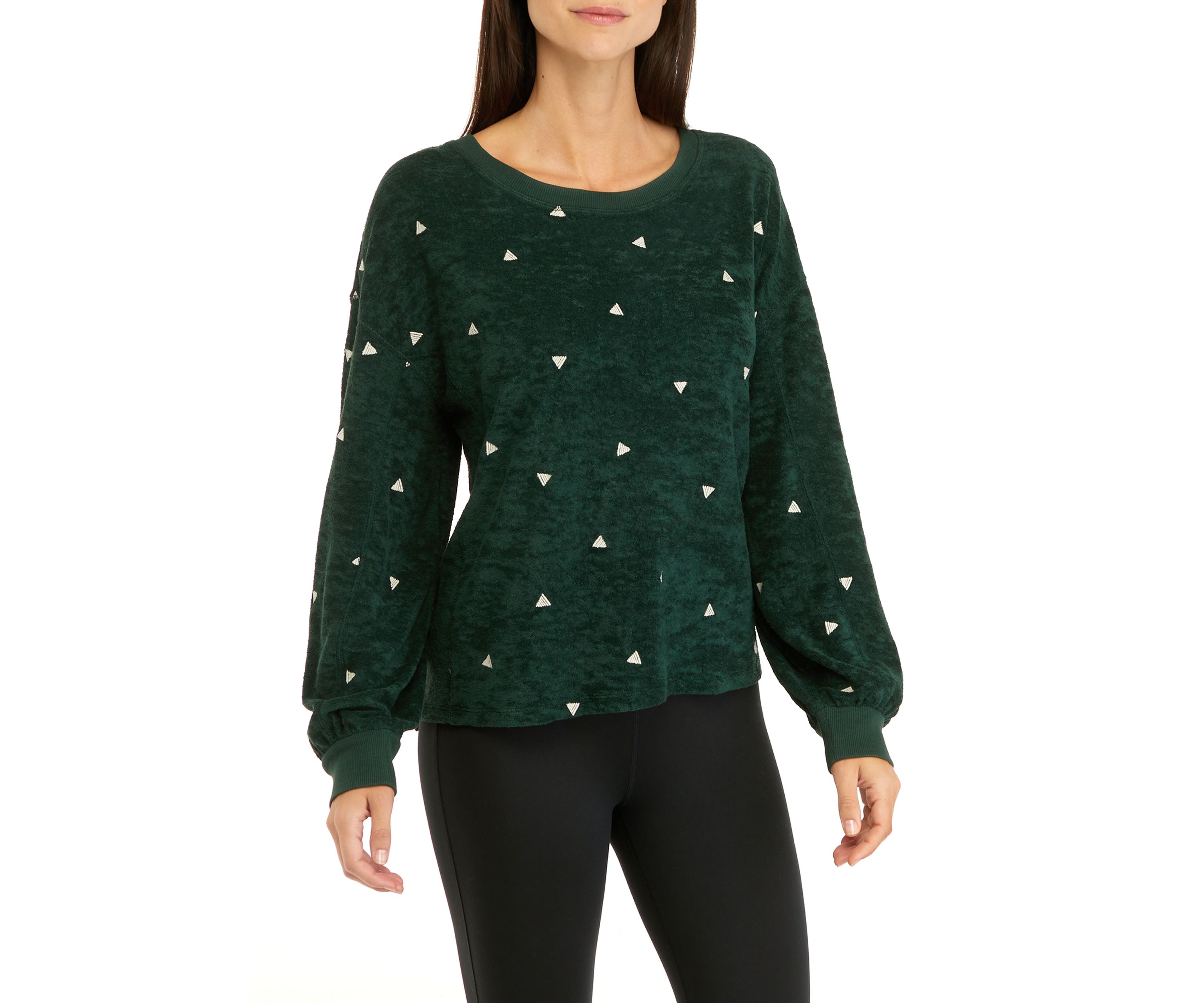 Studio Womens Embroidered Top