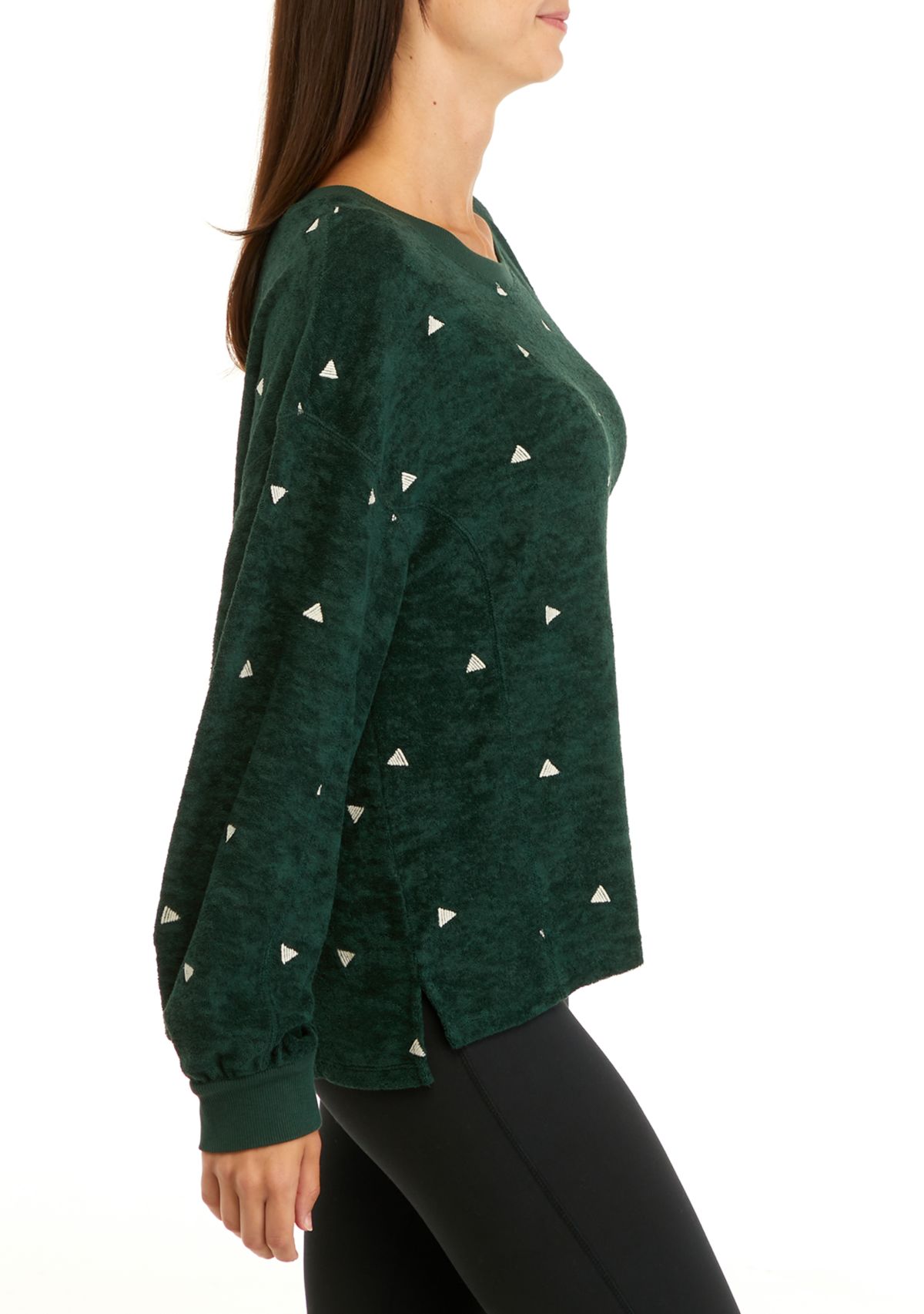 Studio Womens Embroidered Top