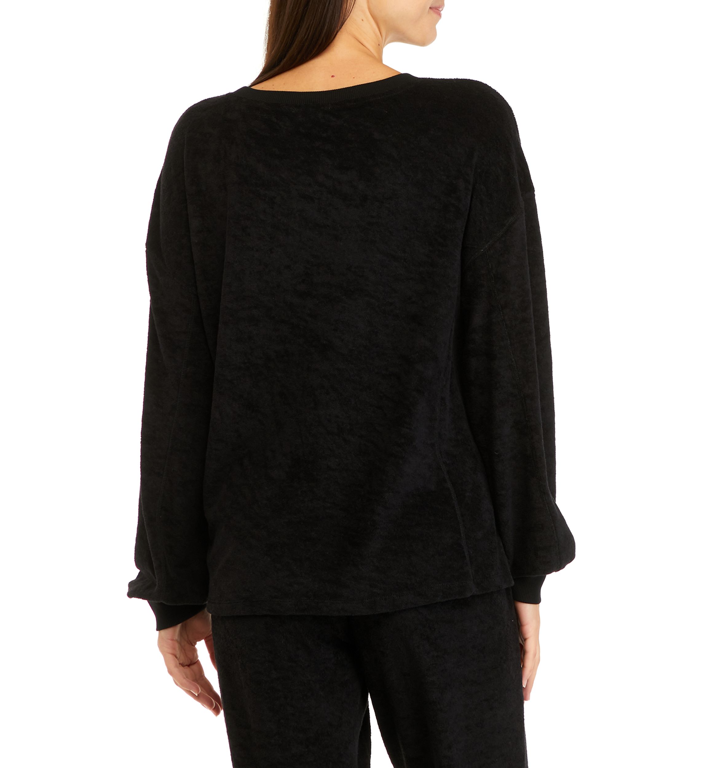 Studio Womens Terry Crew Neck Pullover