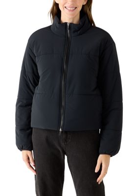 RBX Women's Cropped Puffer Jacket, Black, XL
