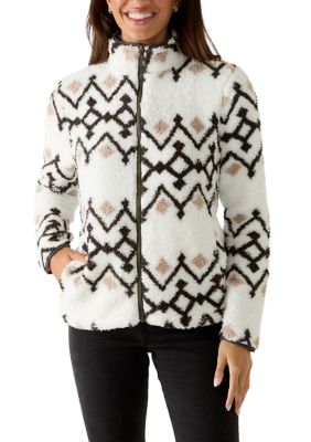 Avalanche Women's Zip Front Sherpa Printed Pattern Jacket