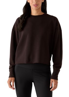 harmony & balance Women's Long Sleeve Lightweight Keyhole Back Top, XL