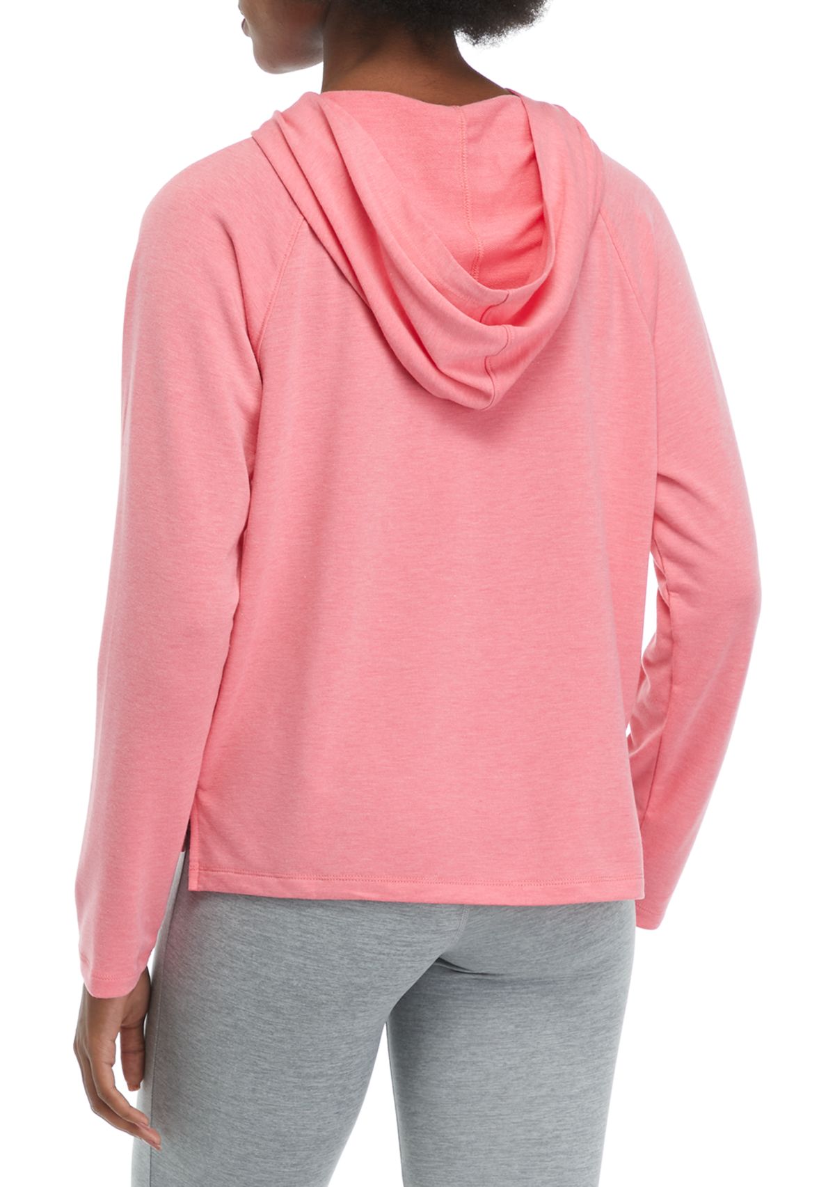 French Terry Cropped Crossover Neck Hoodie