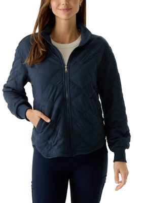 RBX Women's Diamond Quilted Mock Neck Jacket, Large