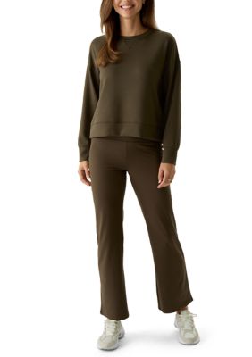 RBX Women's 2-Piece Double Knit Flare Pants Set, XL