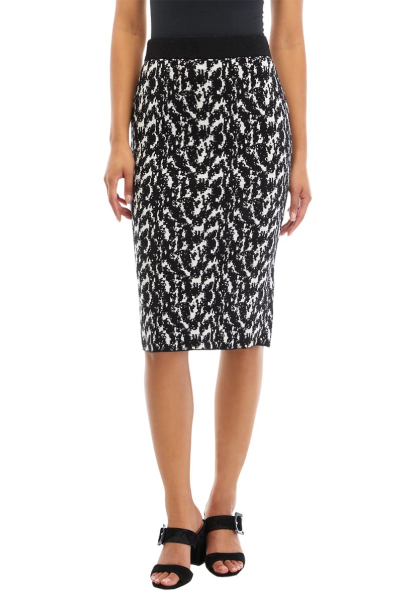 Womens Static Print Jacquard Skirt