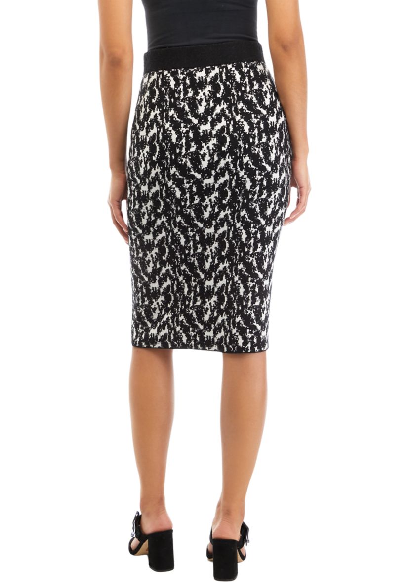 Womens Static Print Jacquard Skirt