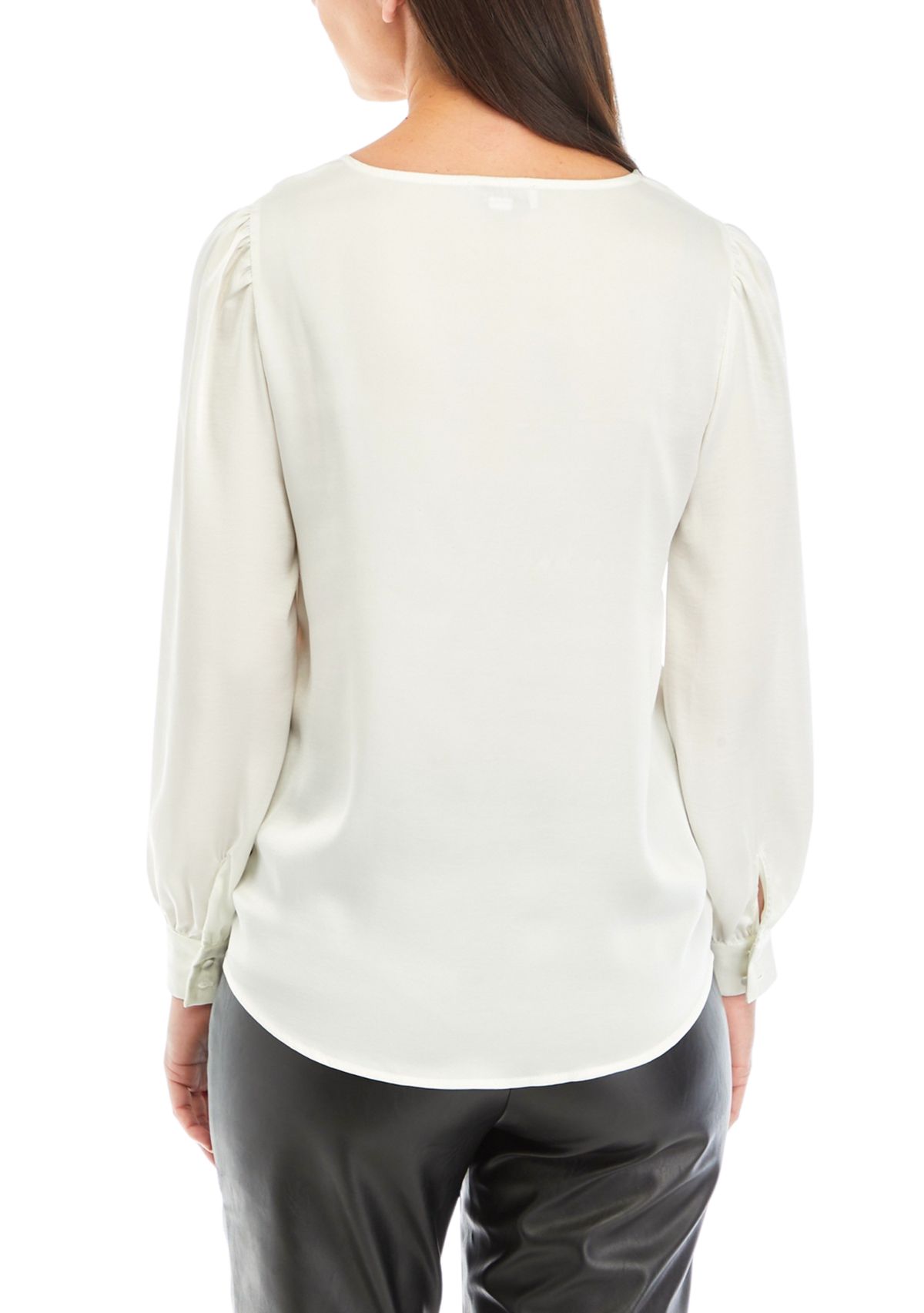 Womens V-Neck Stud Front Blouse