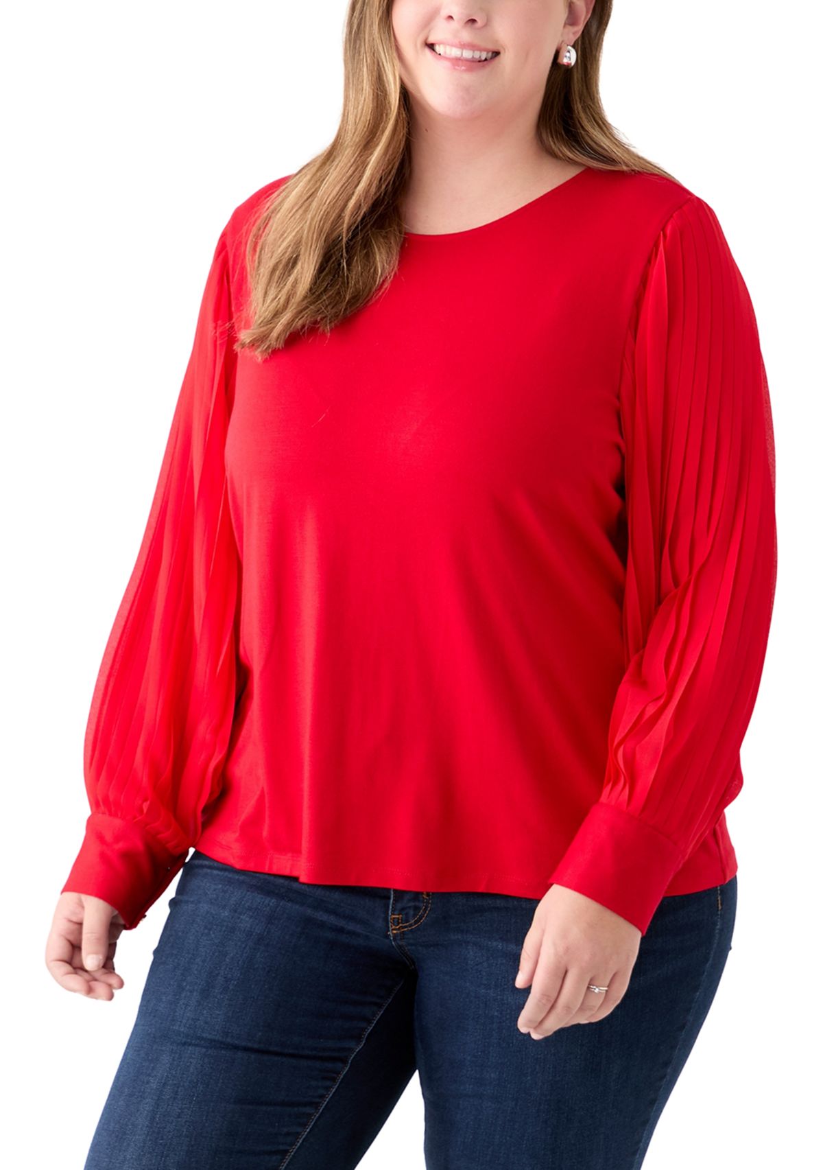 Plus Size Long Sleeve Knit Top