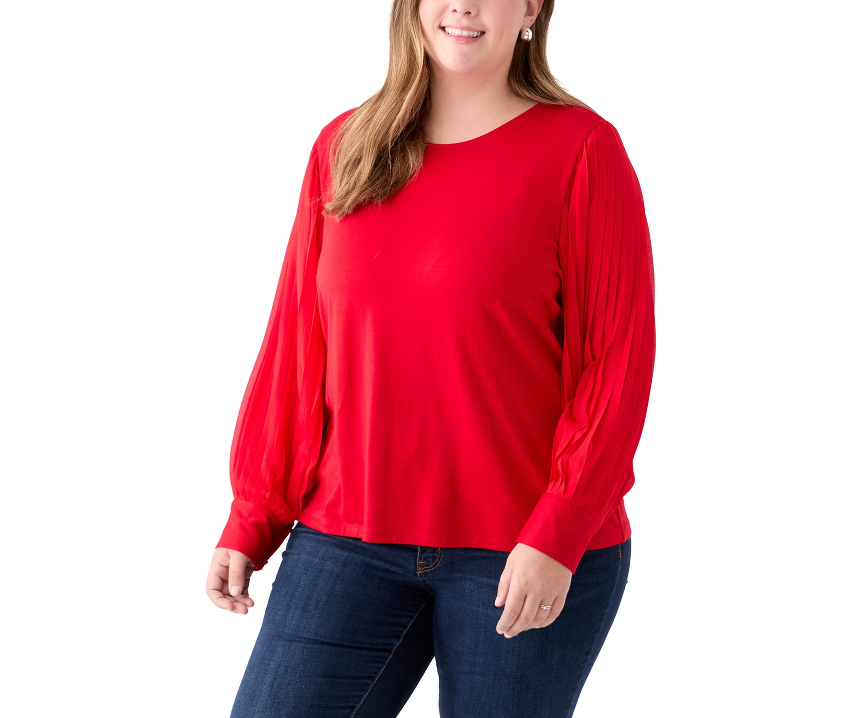 Plus Size Long Sleeve Knit Top