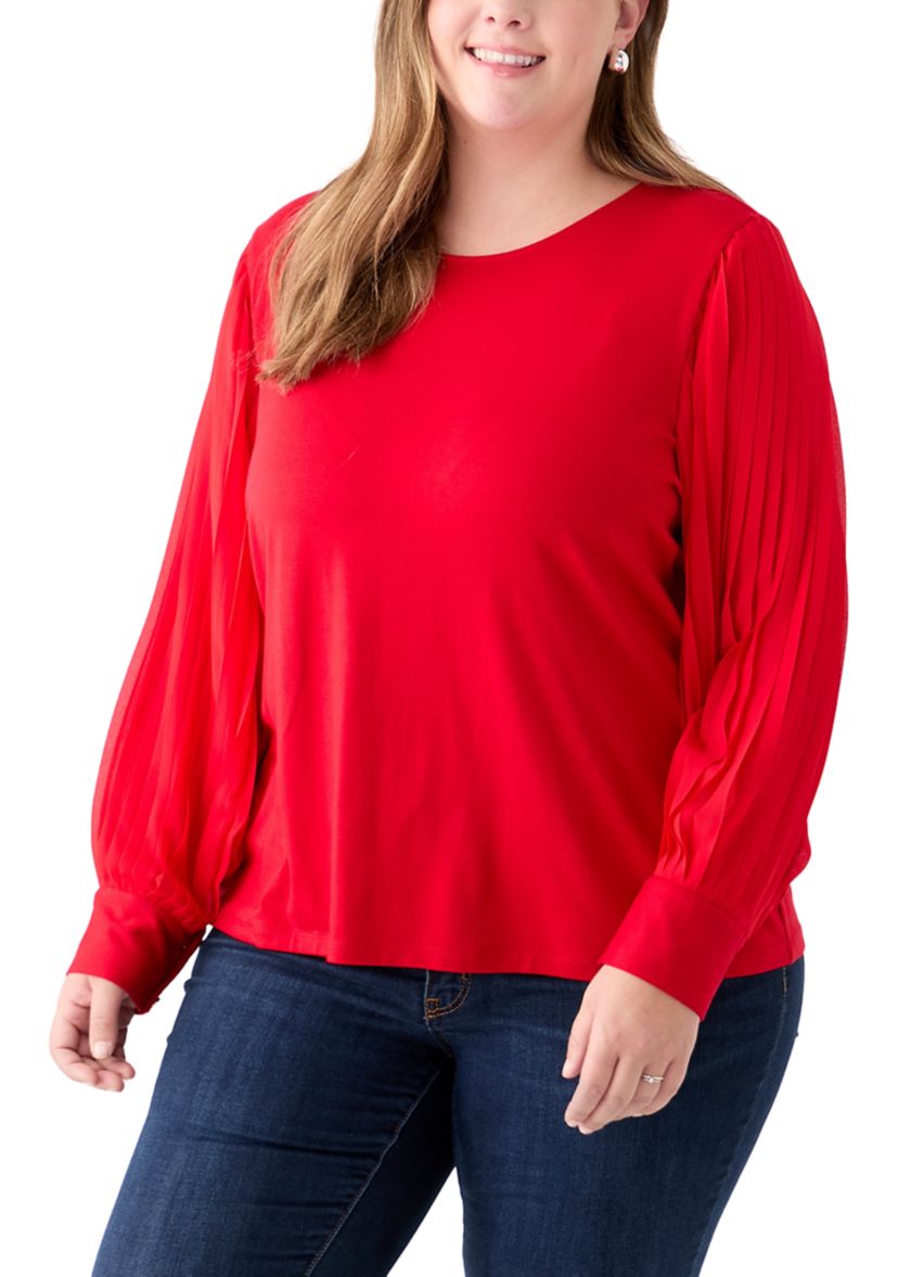 Plus Size Long Sleeve Knit Top