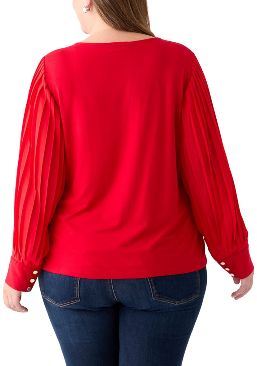 Plus Size Long Sleeve Knit Top