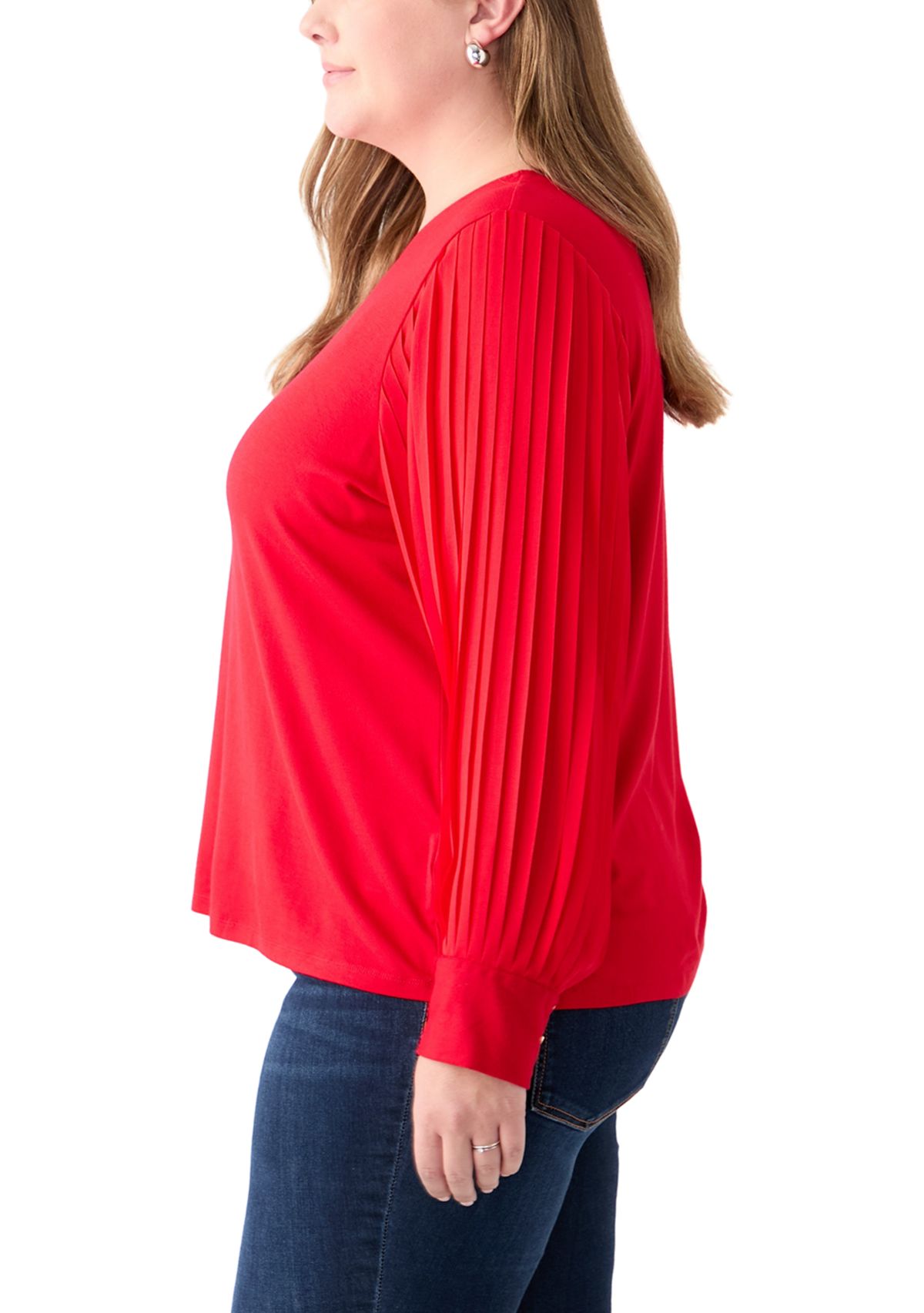 Plus Size Long Sleeve Knit Top