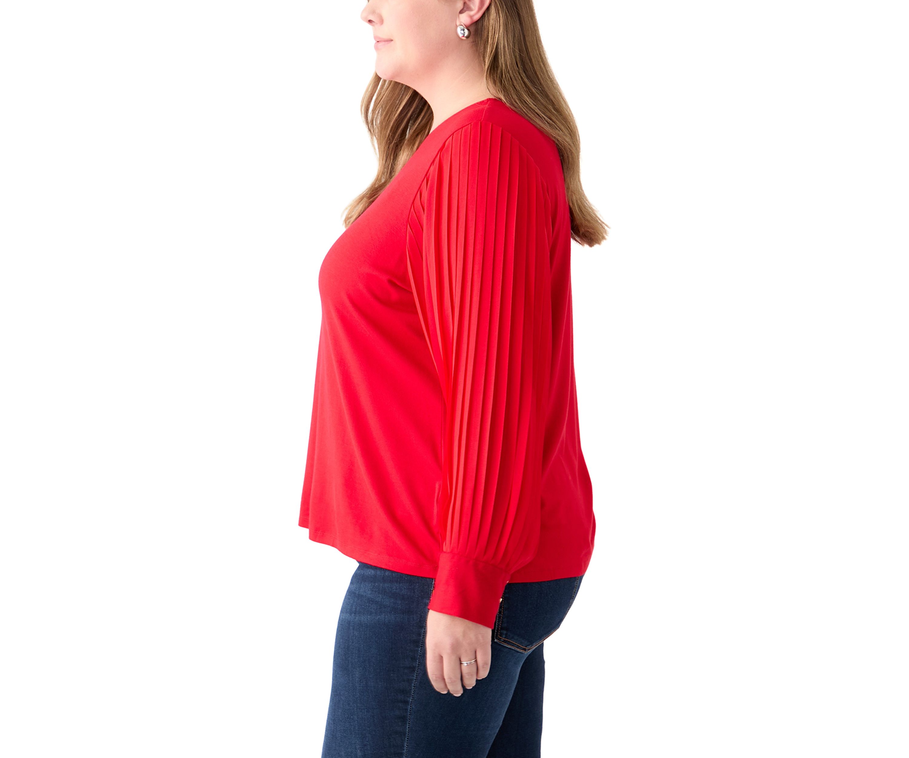 Plus Size Long Sleeve Knit Top