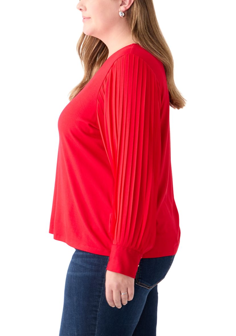 Plus Size Long Sleeve Knit Top