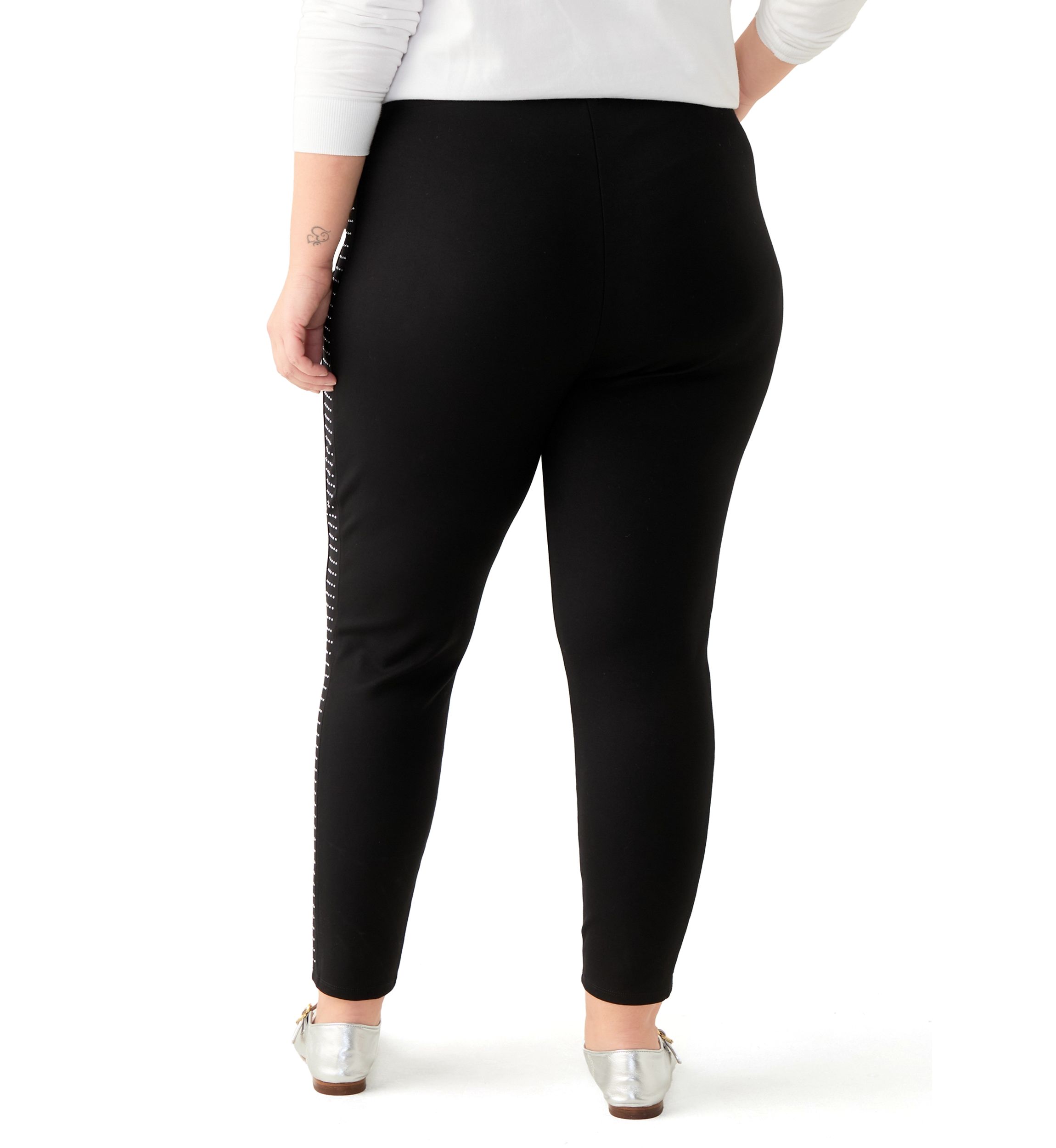 Plus Size Side Studded Leggings