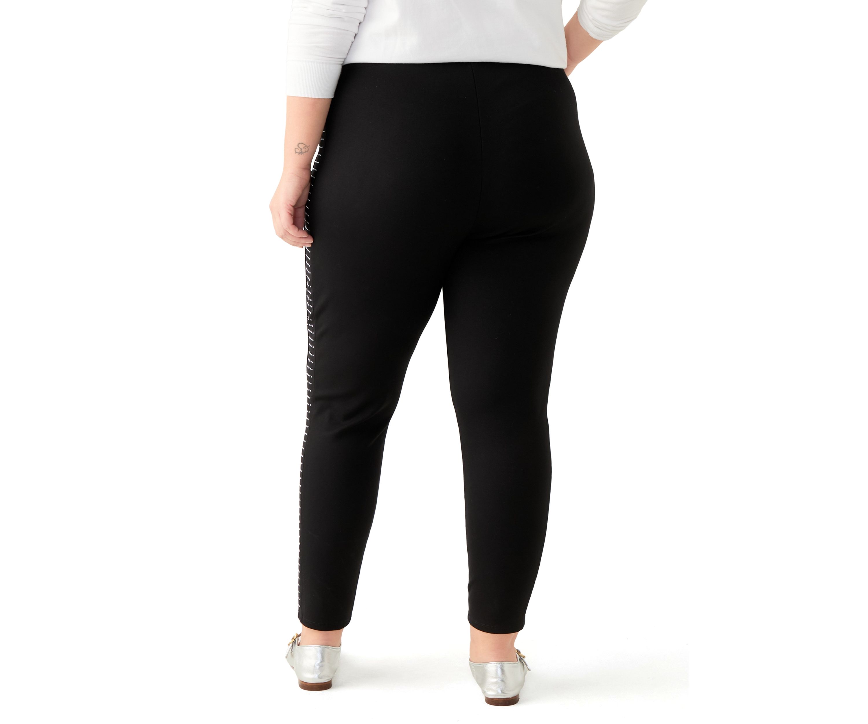 Plus Size Side Studded Leggings