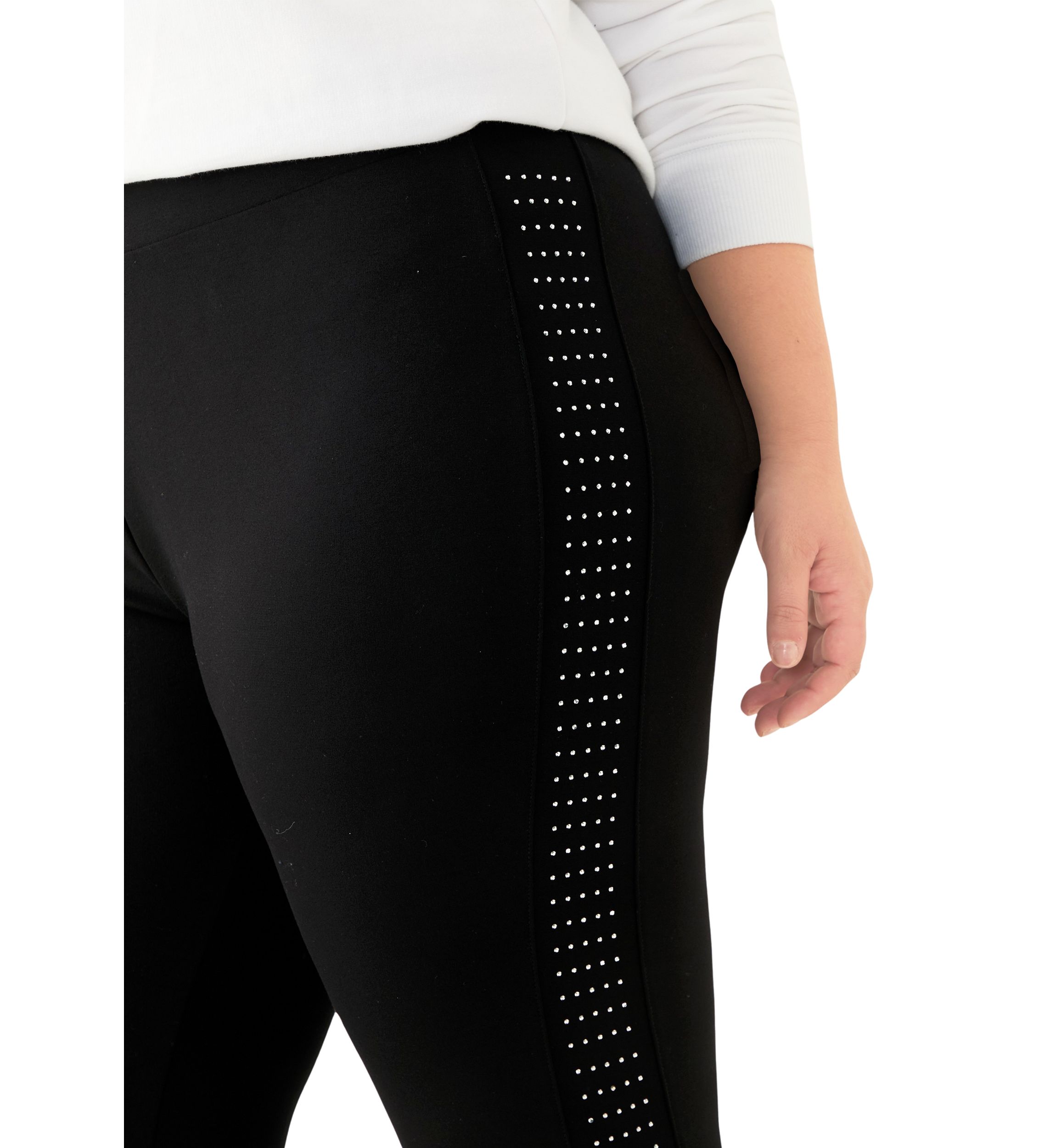 Plus Size Side Studded Leggings