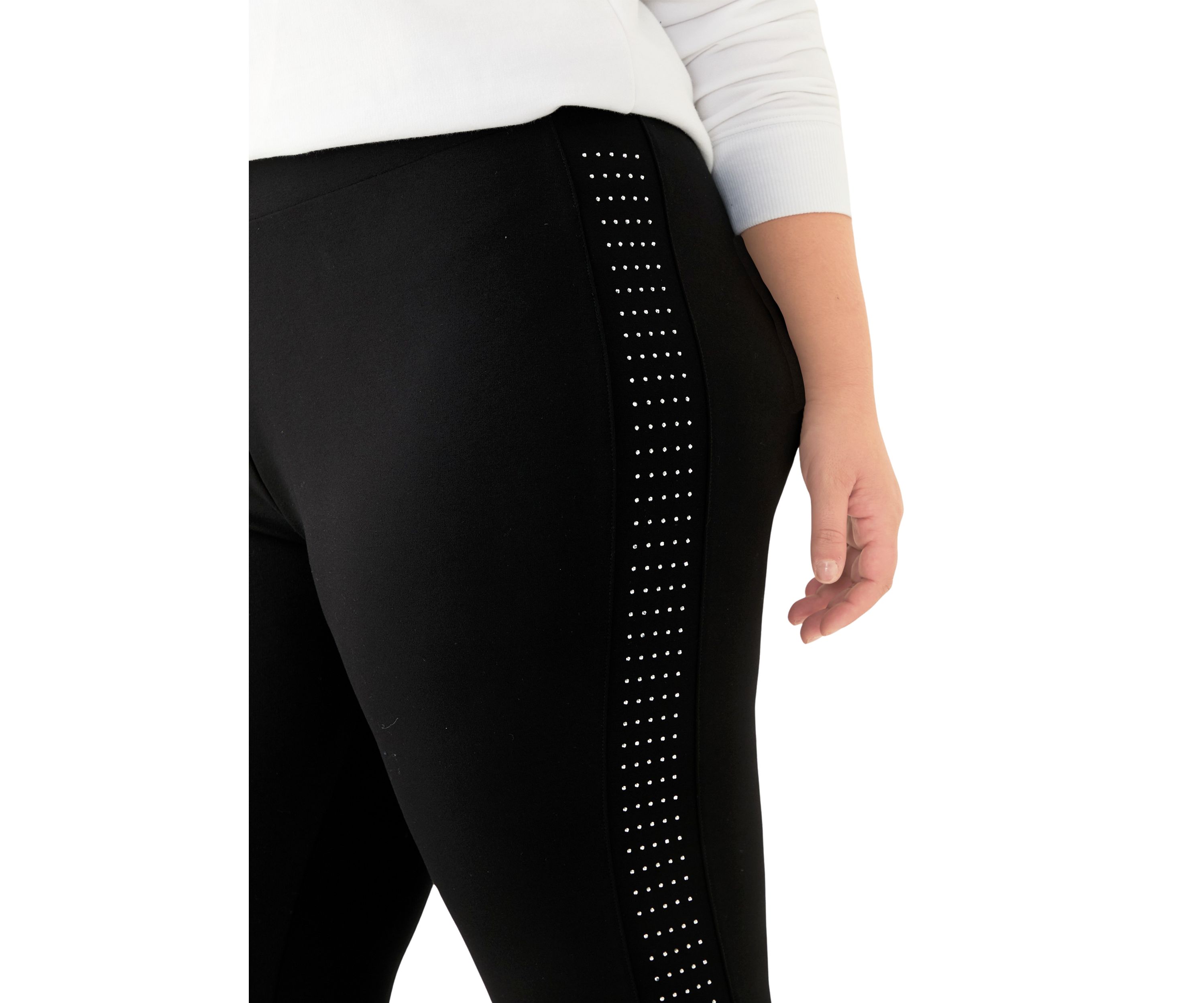 Plus Size Side Studded Leggings