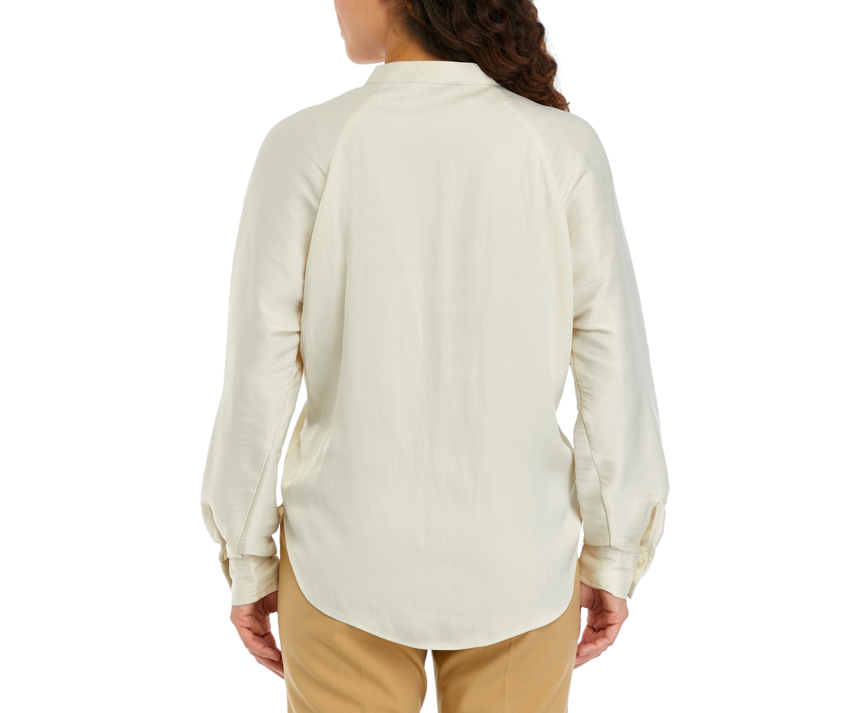 Petite Long Sleeve Airflow Tunic Shirt