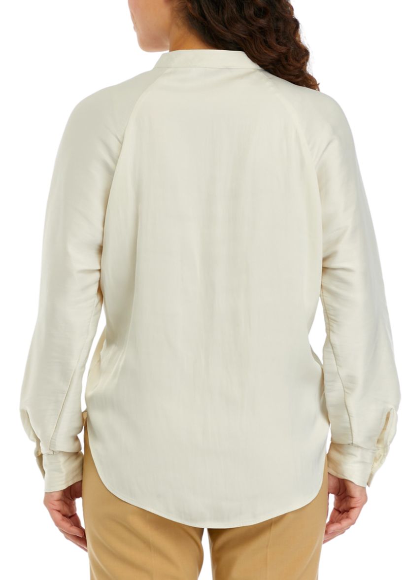 Petite Long Sleeve Airflow Tunic Shirt