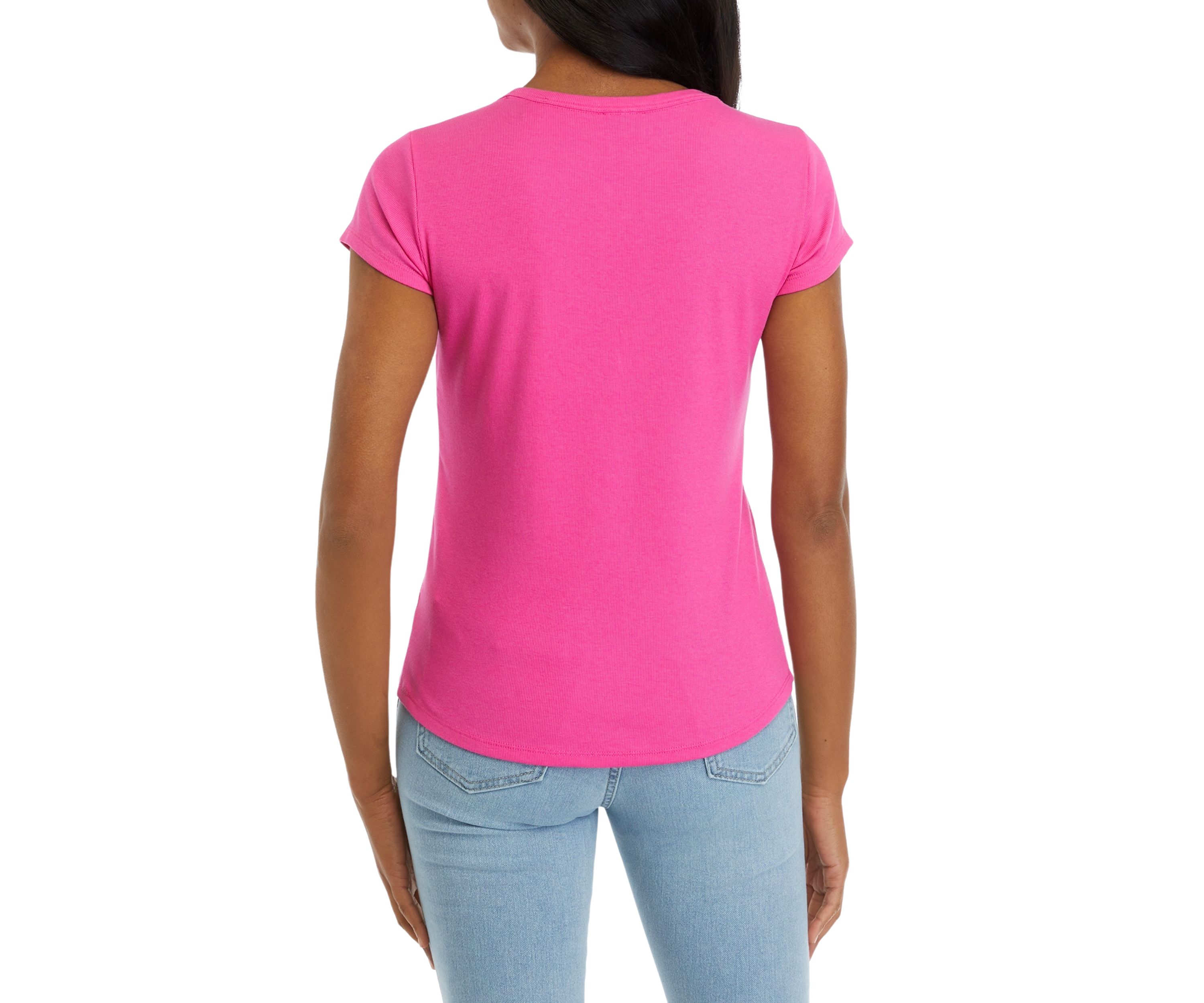 Womens Short Sleeve Knit T-Shirt 