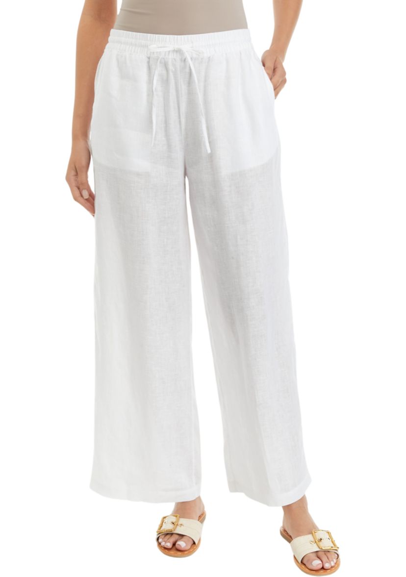 Womens Linen Pull On Pants