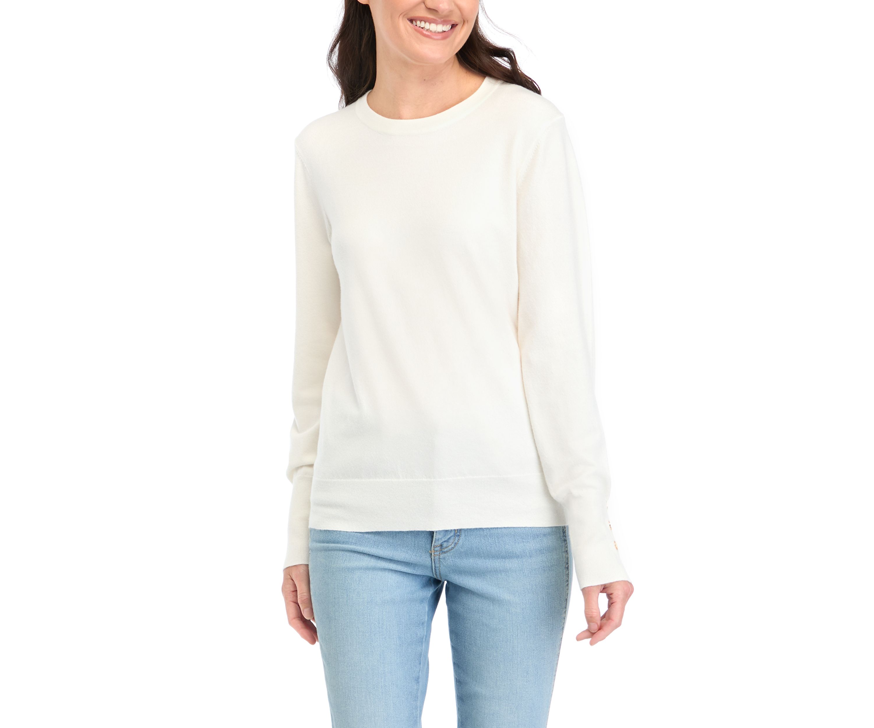 Womens Long Sleeve Crew Neck Sweater
