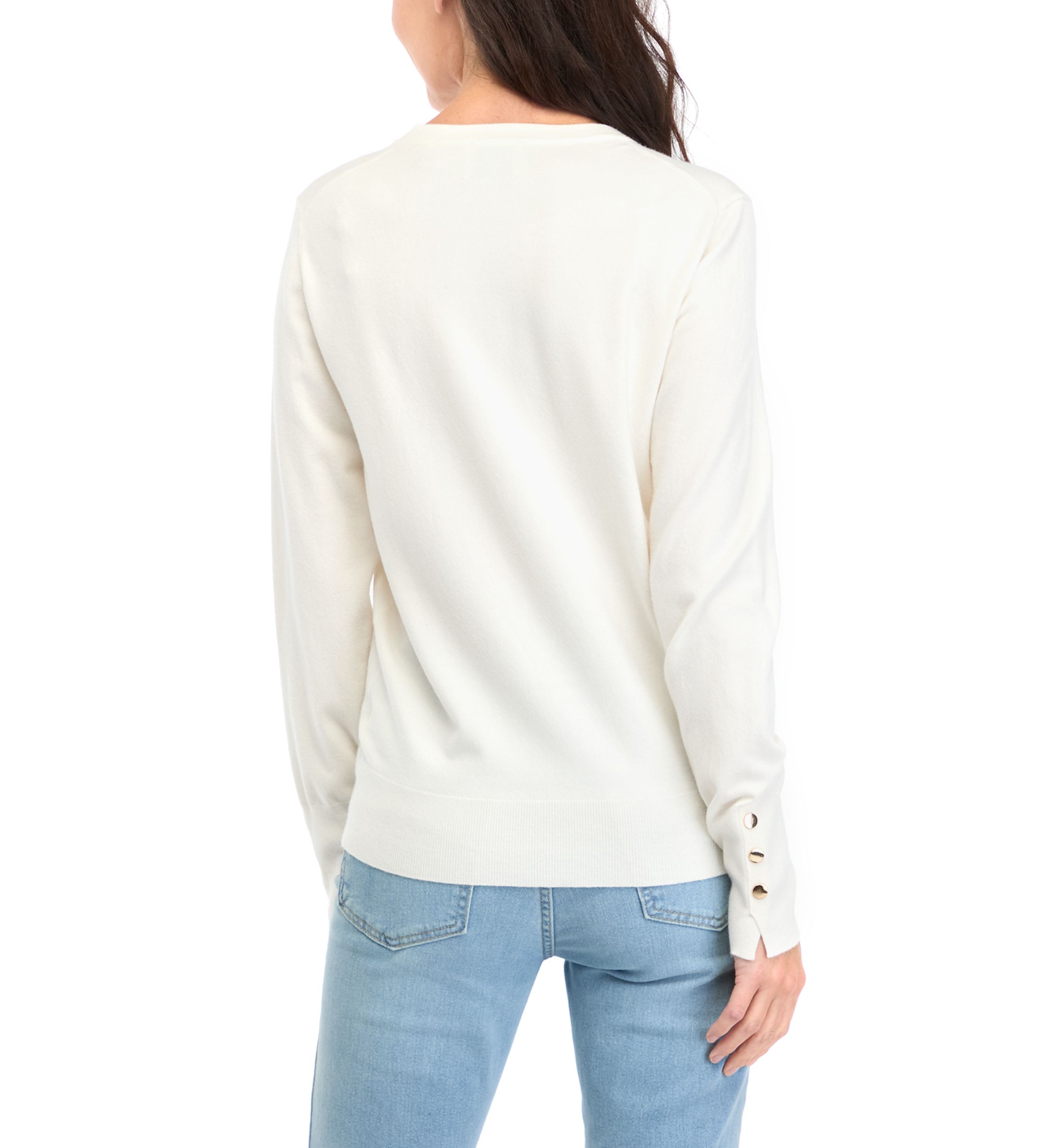 Womens Long Sleeve Crew Neck Sweater