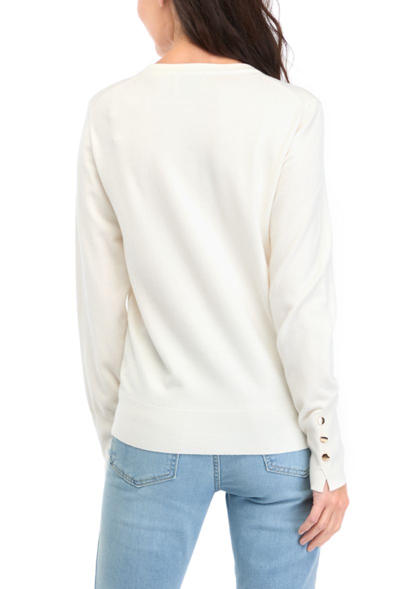 Womens Long Sleeve Crew Neck Sweater