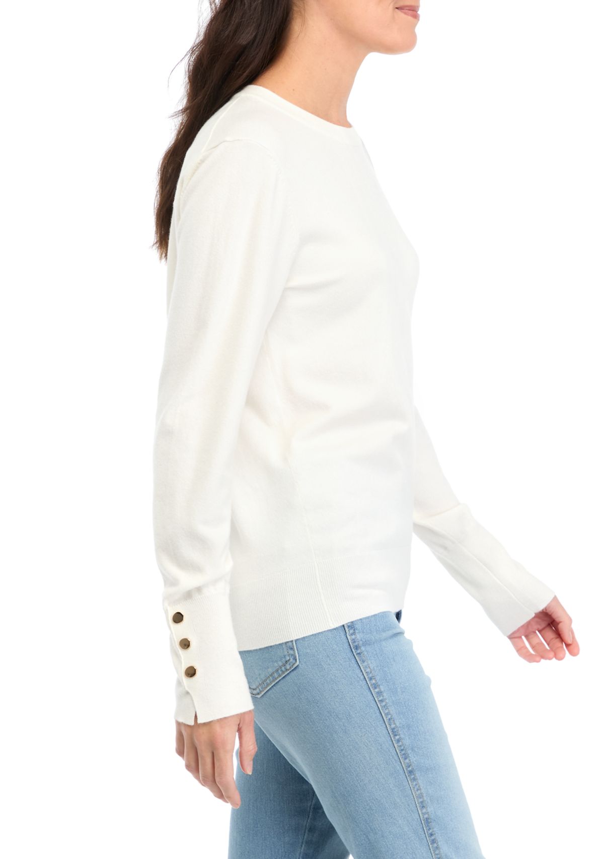Womens Long Sleeve Crew Neck Sweater