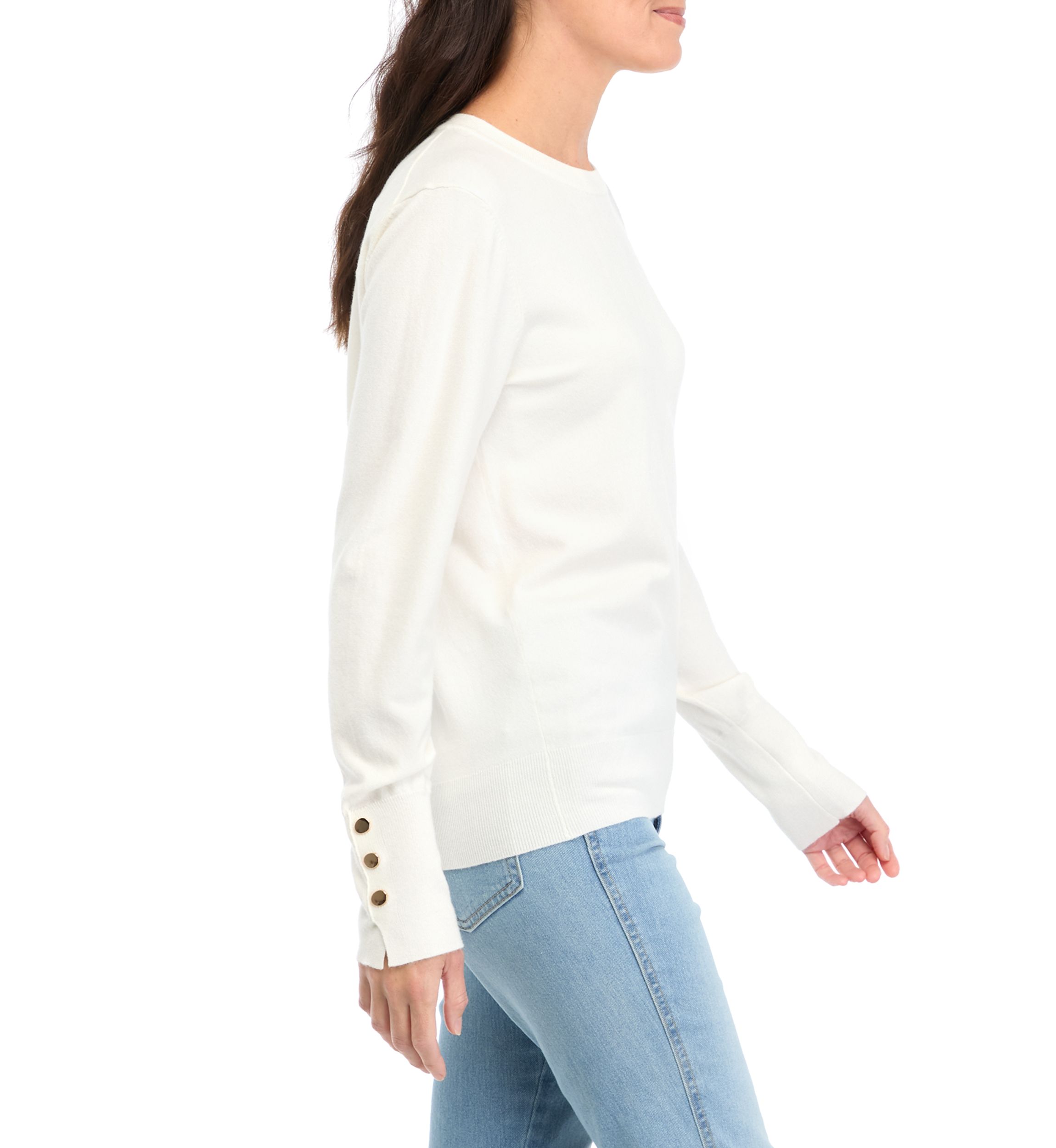 Womens Long Sleeve Crew Neck Sweater