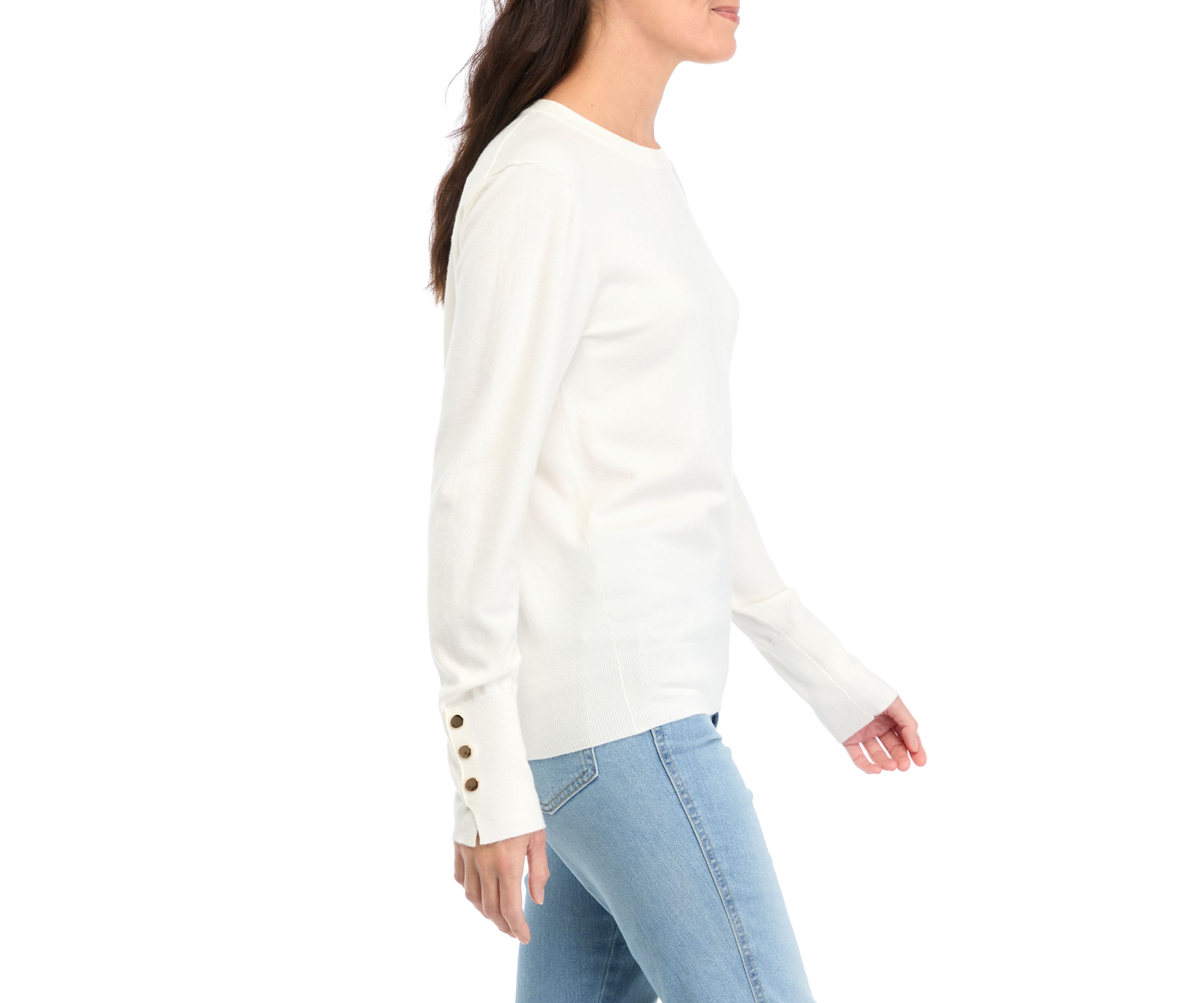 Womens Long Sleeve Crew Neck Sweater