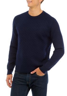 Elie Tahari Men's Cable Knit Crew Neck Sweater | belk