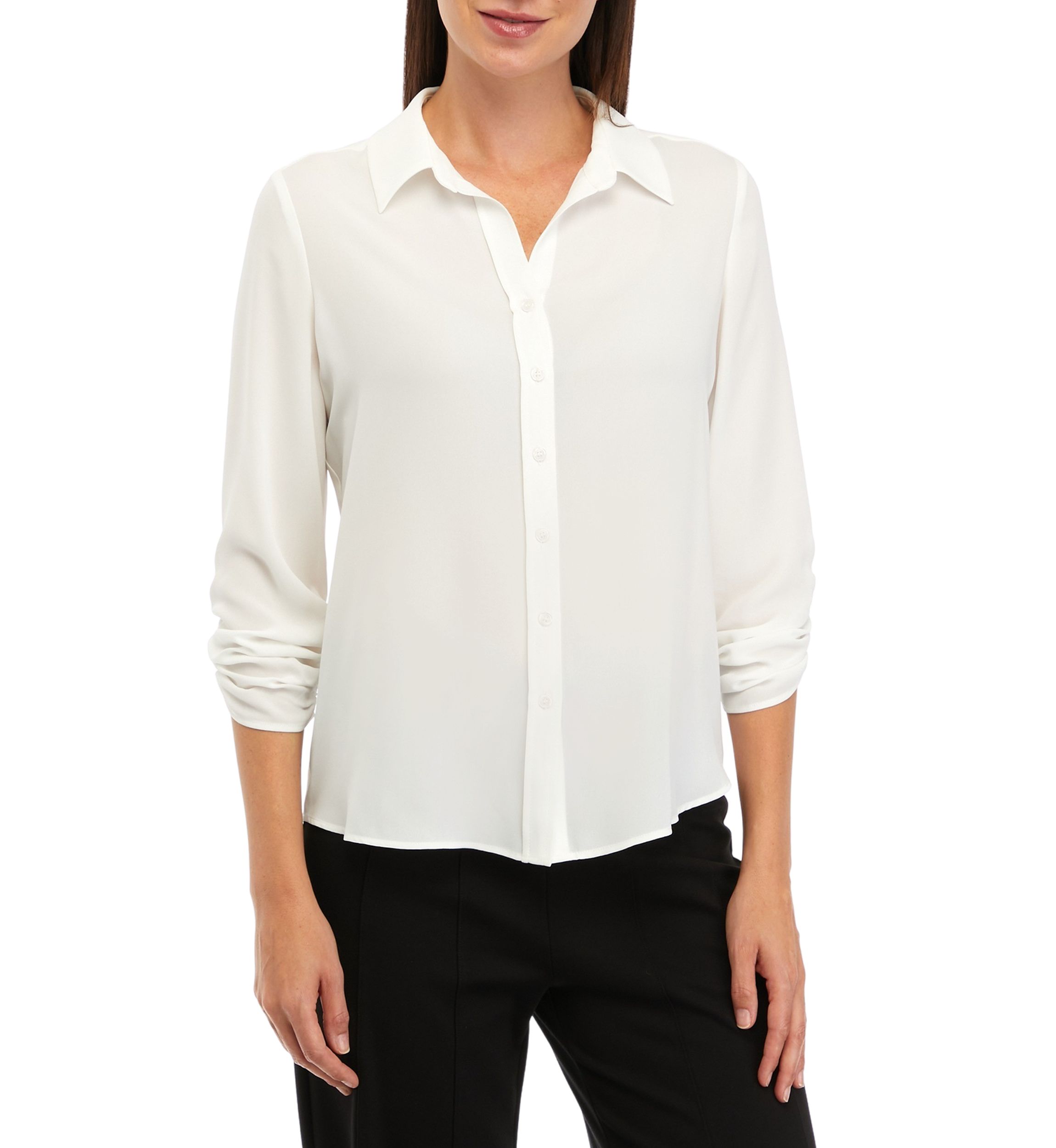 Petite Button Down Blouse