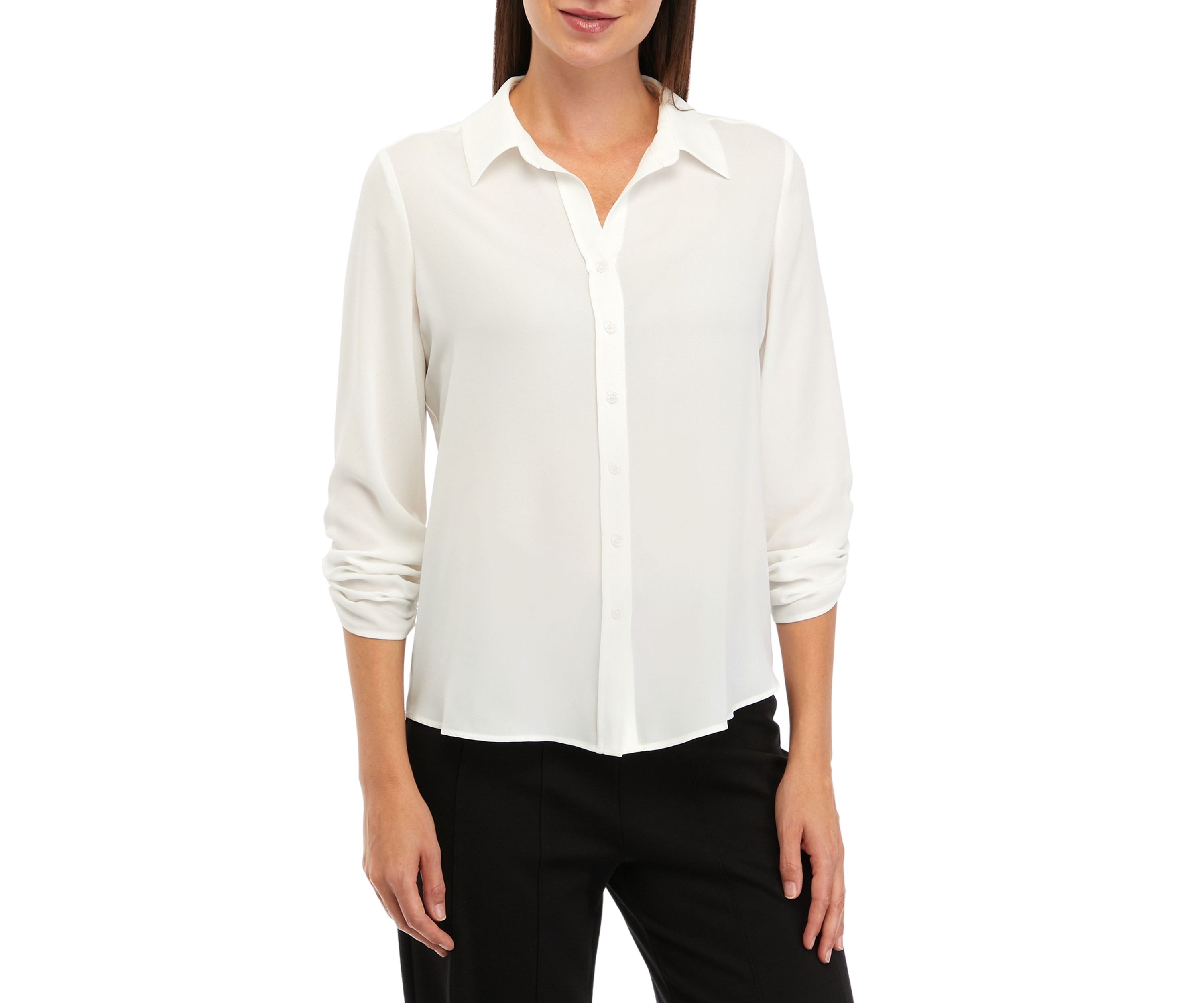 Petite Button Down Blouse