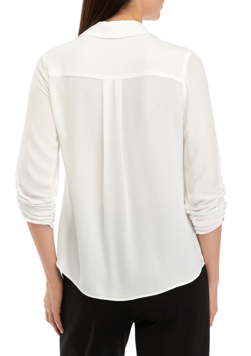 Petite Button Down Blouse