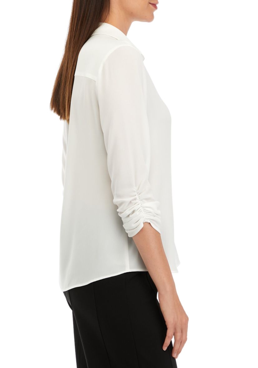 Petite Button Down Blouse